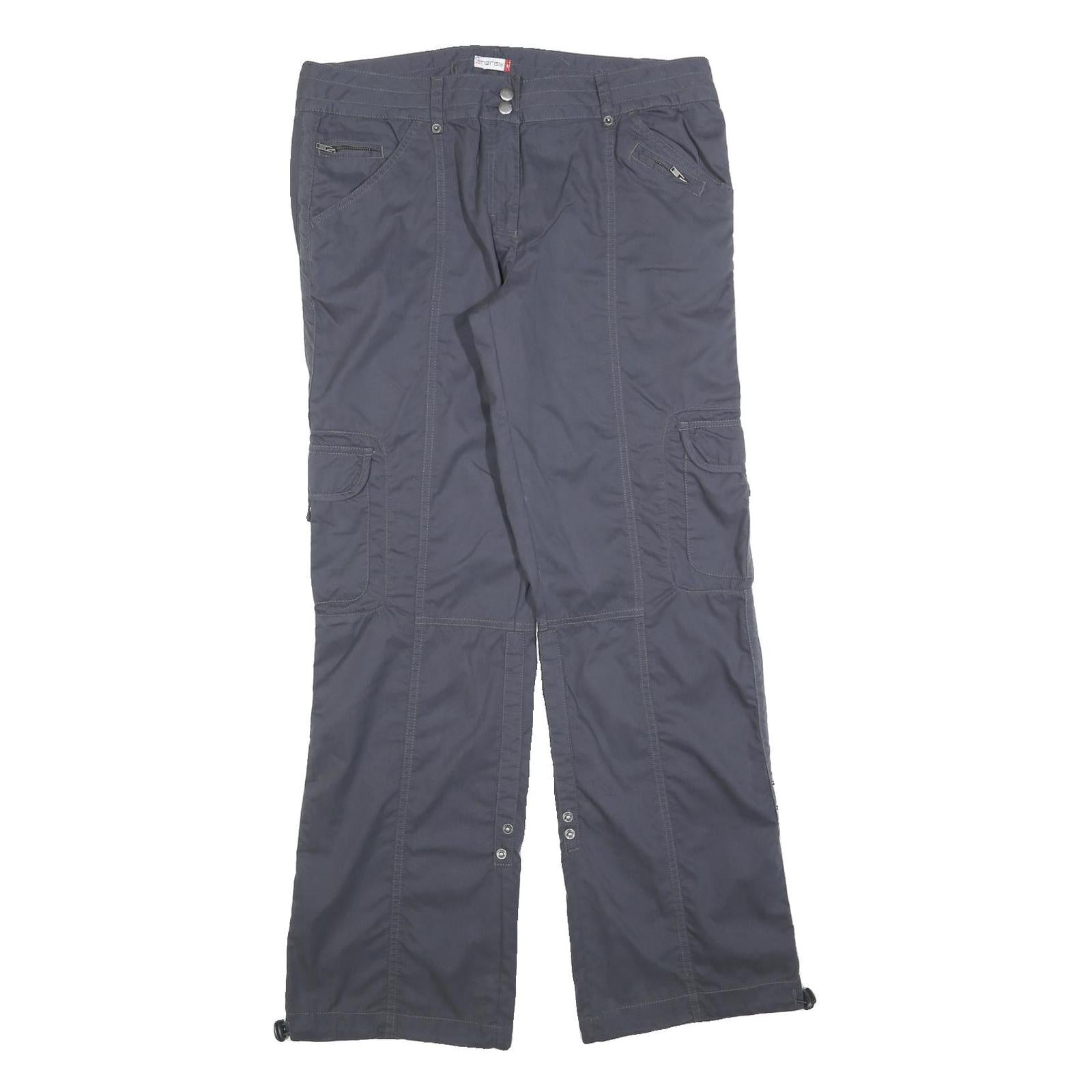 ENERGY Womens Relaxed Navy Blue Cargo Trousers W34 L32 Zip Pockets Casual Refurbished - N/A refurbished available on Cerqular