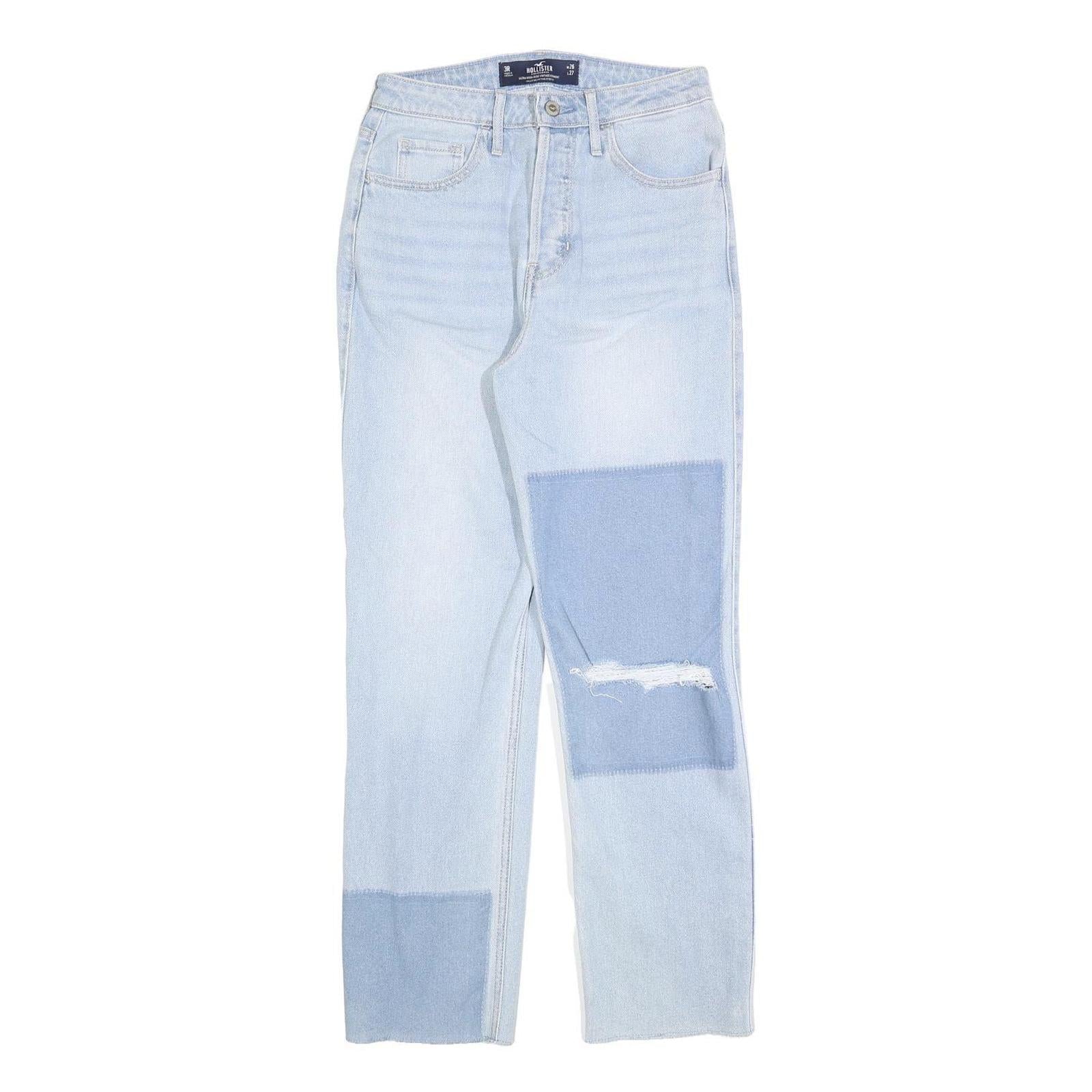 HOLLISTER Womens Regular Fit Blue Denim Button Closure Jeans W26 L27 Patch Refurbished - N/A refurbished available on Cerqular