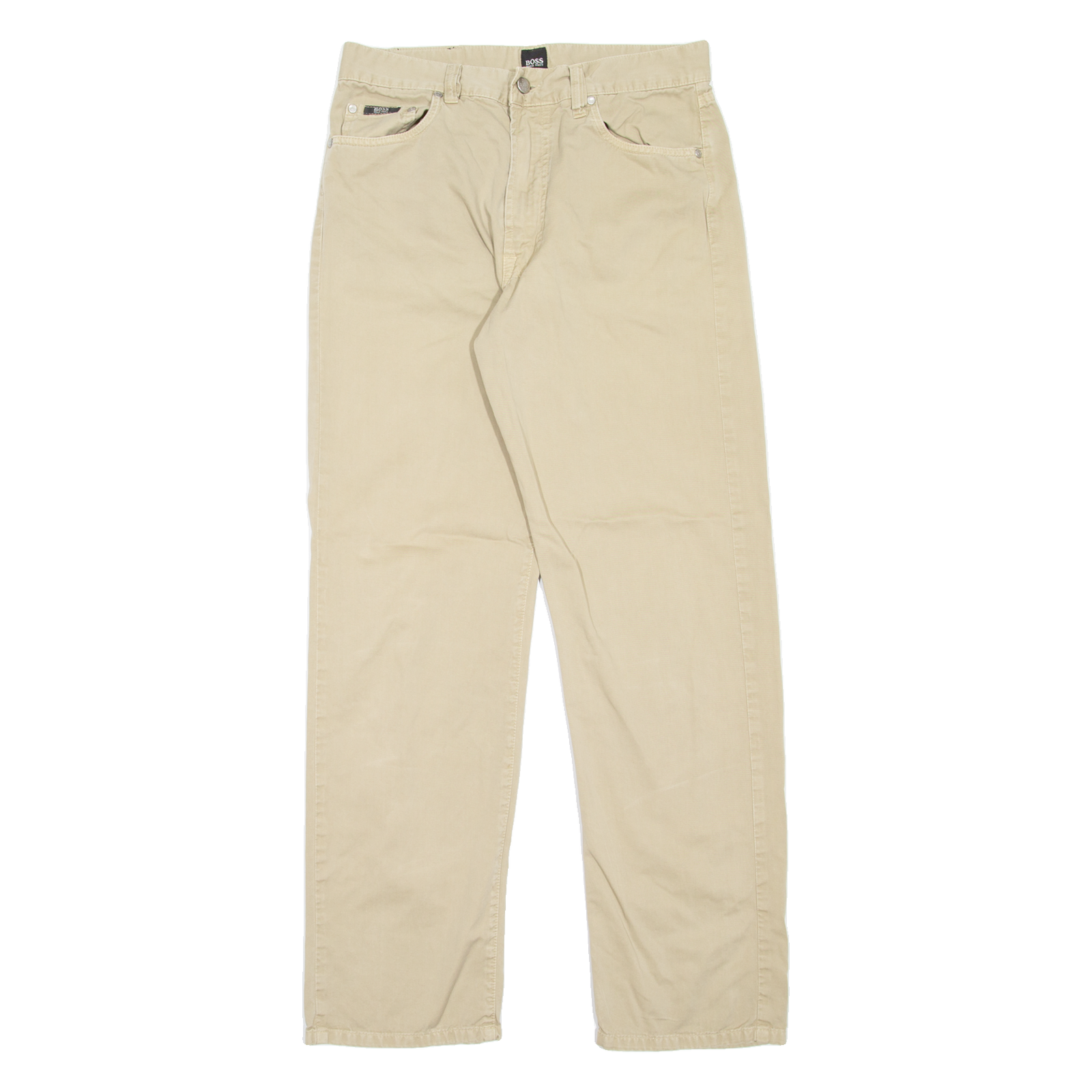 BOSS HUGO BOSS Mens Trousers Beige Regular Straight W30 L32 Refurbished - N/A refurbished available on Cerqular