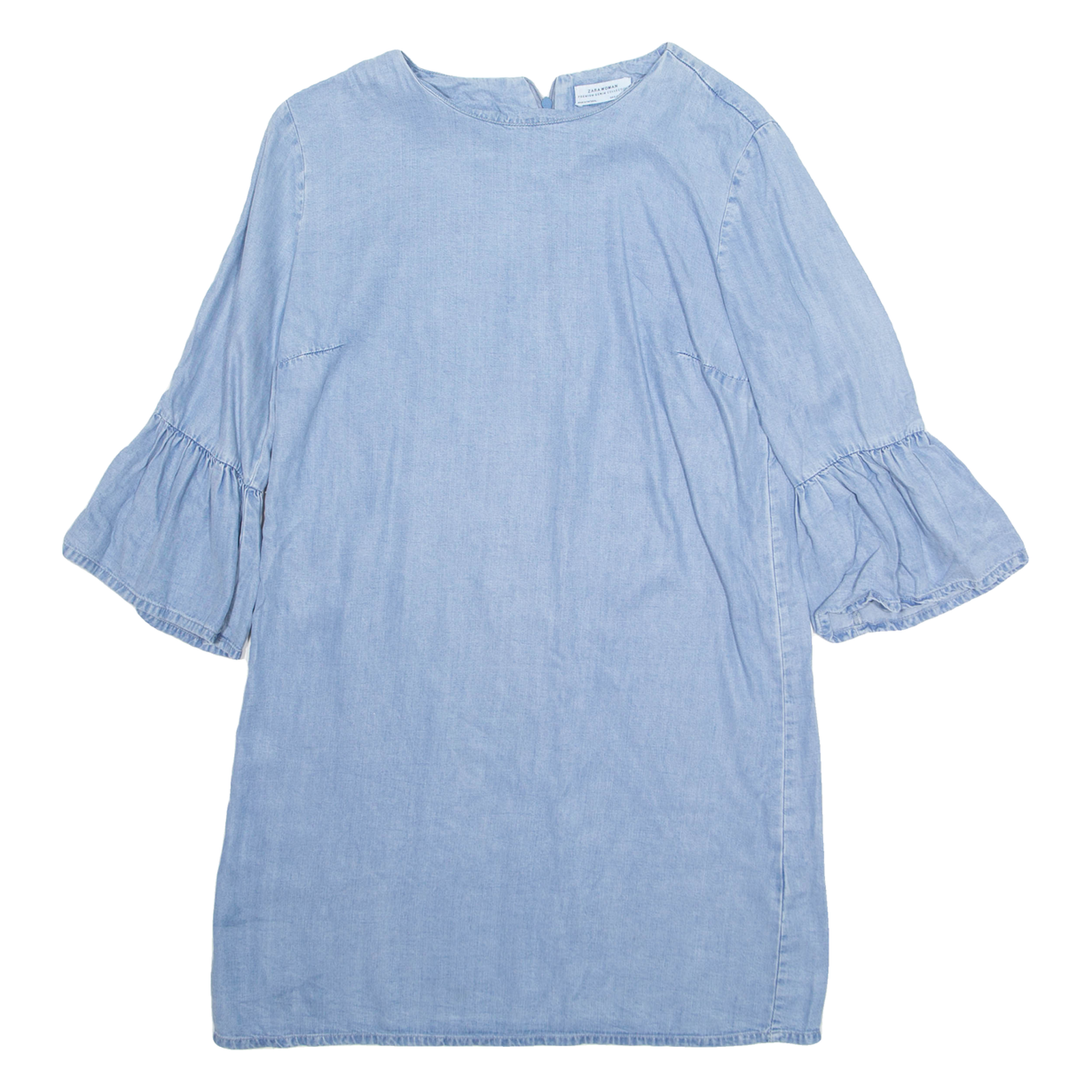 ZARA Womens Shift Dress Blue Knee Length S Refurbished - N/A refurbished available on Cerqular