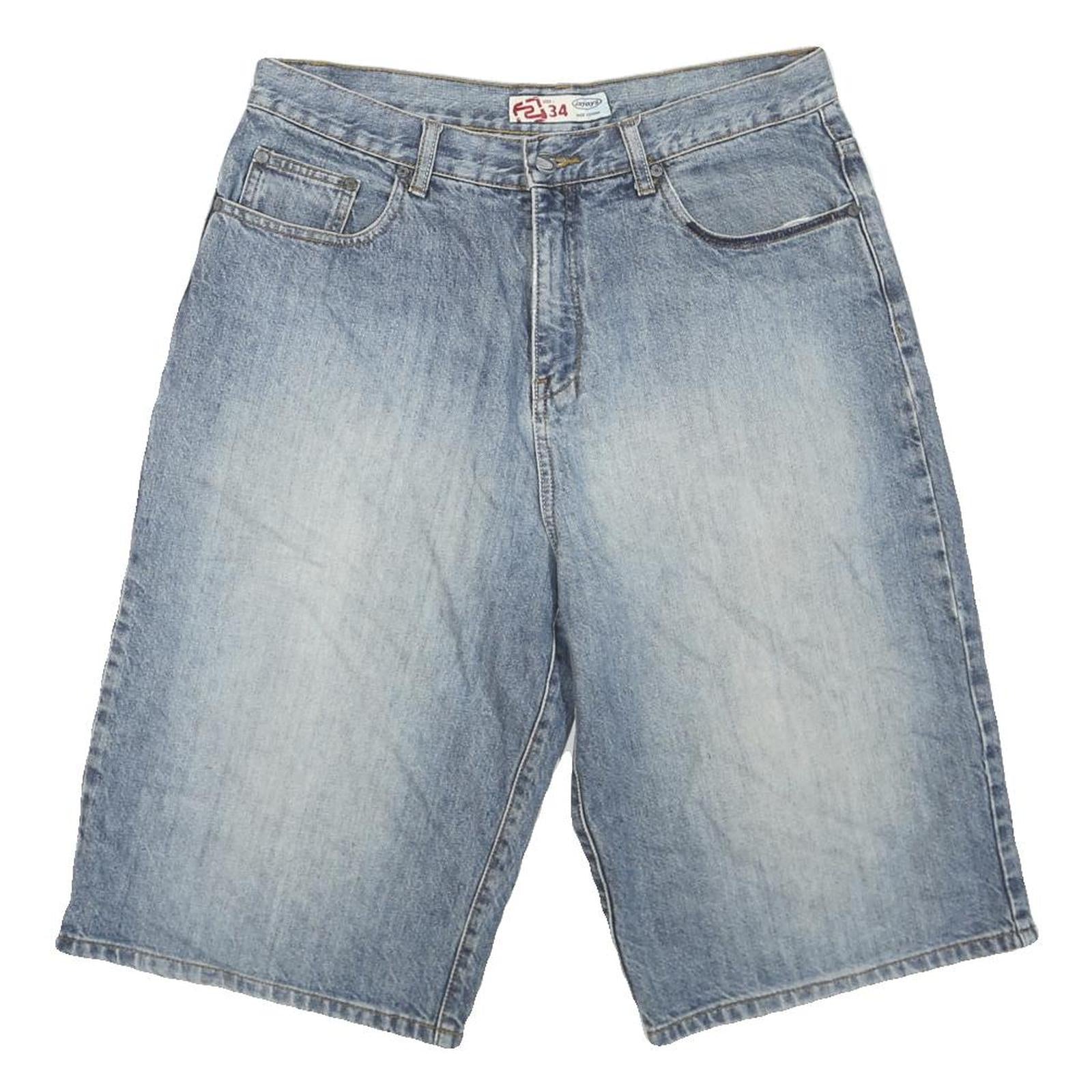 JAYJAY'S Mens Shorts Blue Denim Casual M W34 Cotton Blend Comfort Fit Refurbished - N/A refurbished available on Cerqular