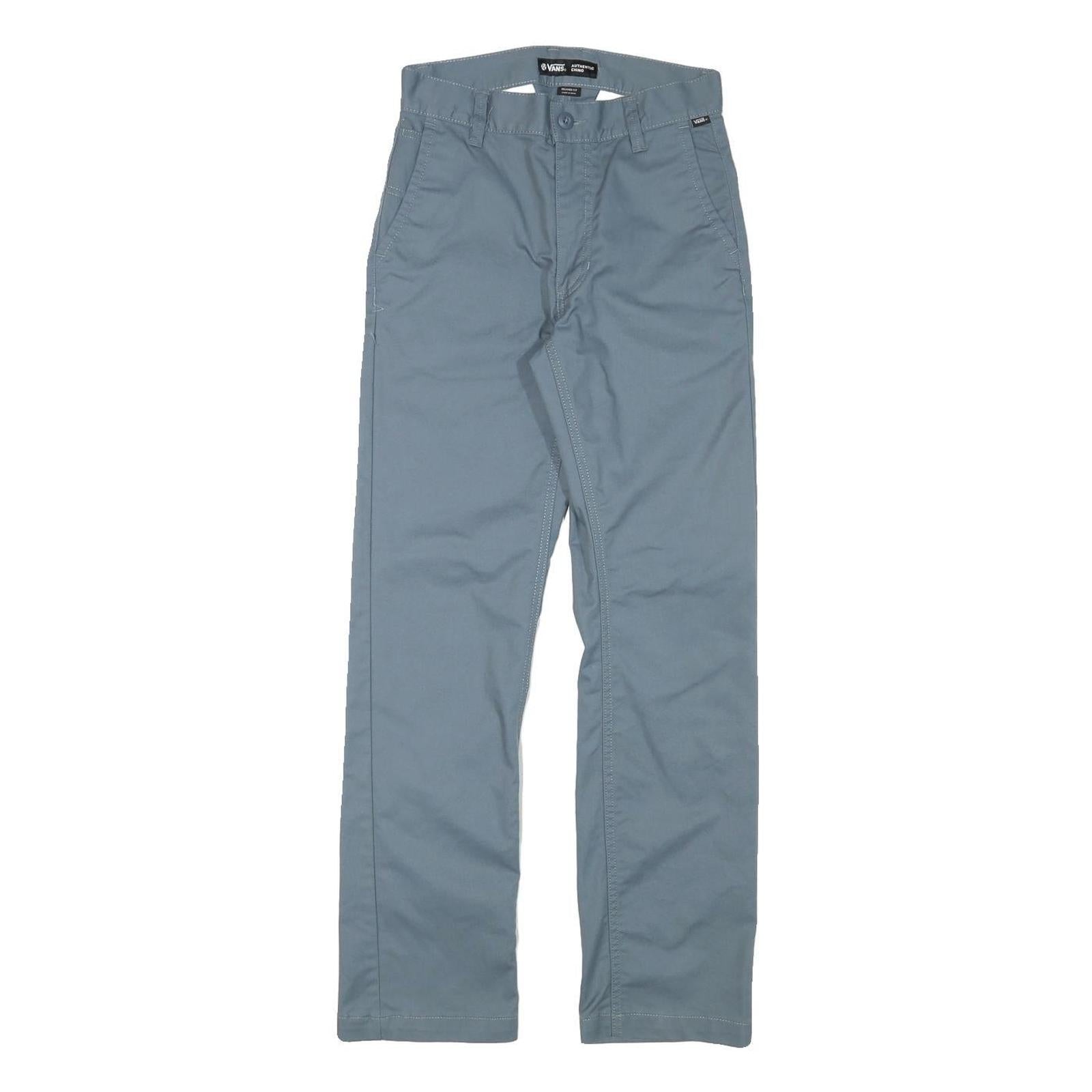 VANS Mens Cotton Blend Blue Relaxed Straight Trousers W26 L29 Casual Chino Zip Refurbished - N/A refurbished available on Cerqular