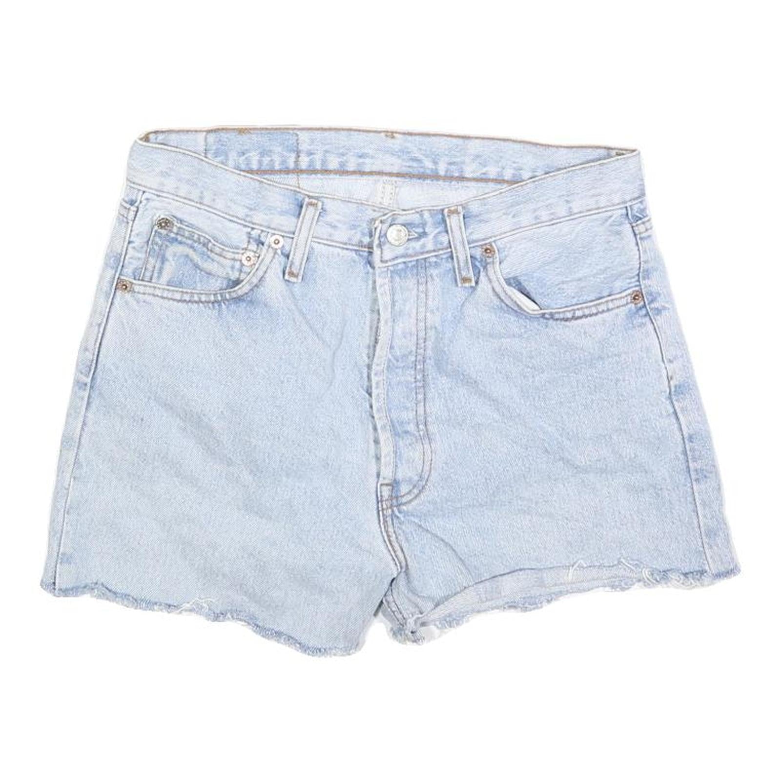 LEVI'S Womens Denim Blue Cut-Off Shorts M W30 Casual Cotton Blend 501 Refurbished - N/A refurbished available on Cerqular
