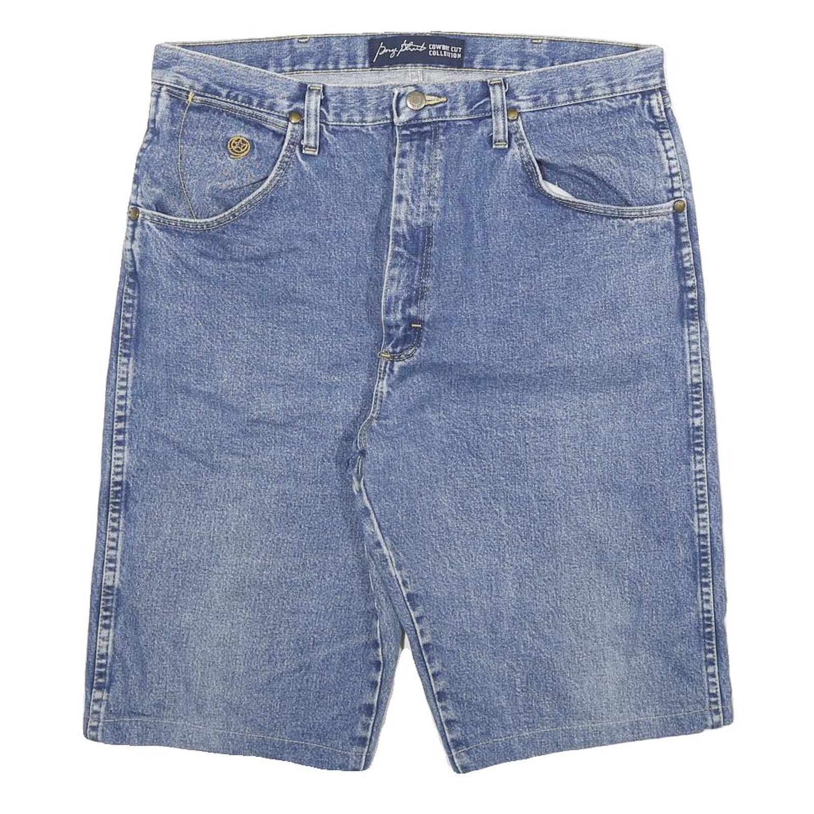 WRANGLER Mens Denim Blue Casual Shorts XL W34 Cowboy Cut Collection Refurbished - N/A refurbished available on Cerqular