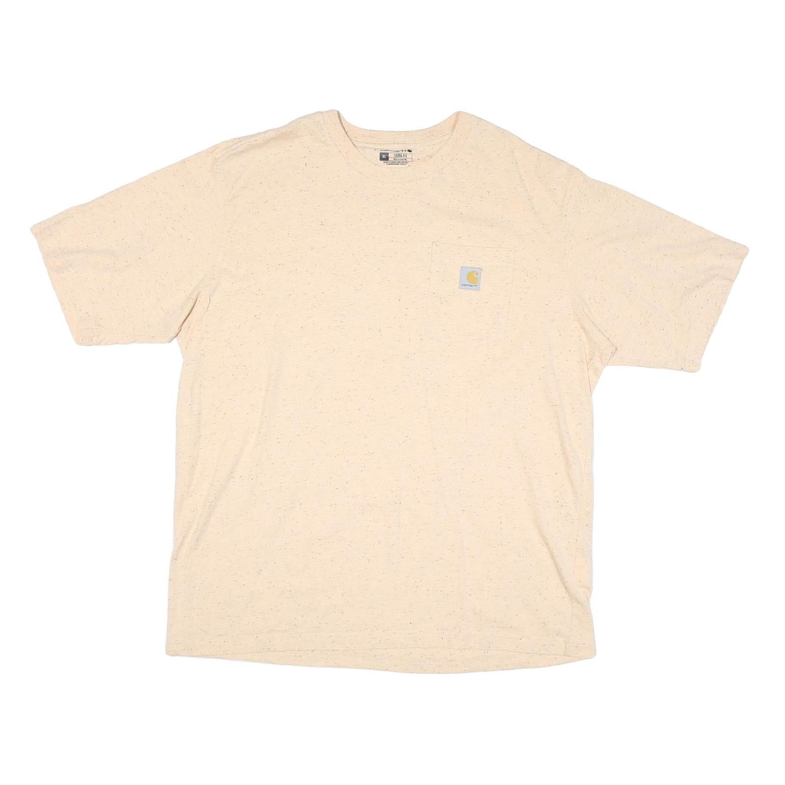 CARHARTT Mens Beige Crew Neck T-Shirt XL Pocket Cotton Blend Plain Casual Refurbished - N/A refurbished available on Cerqular