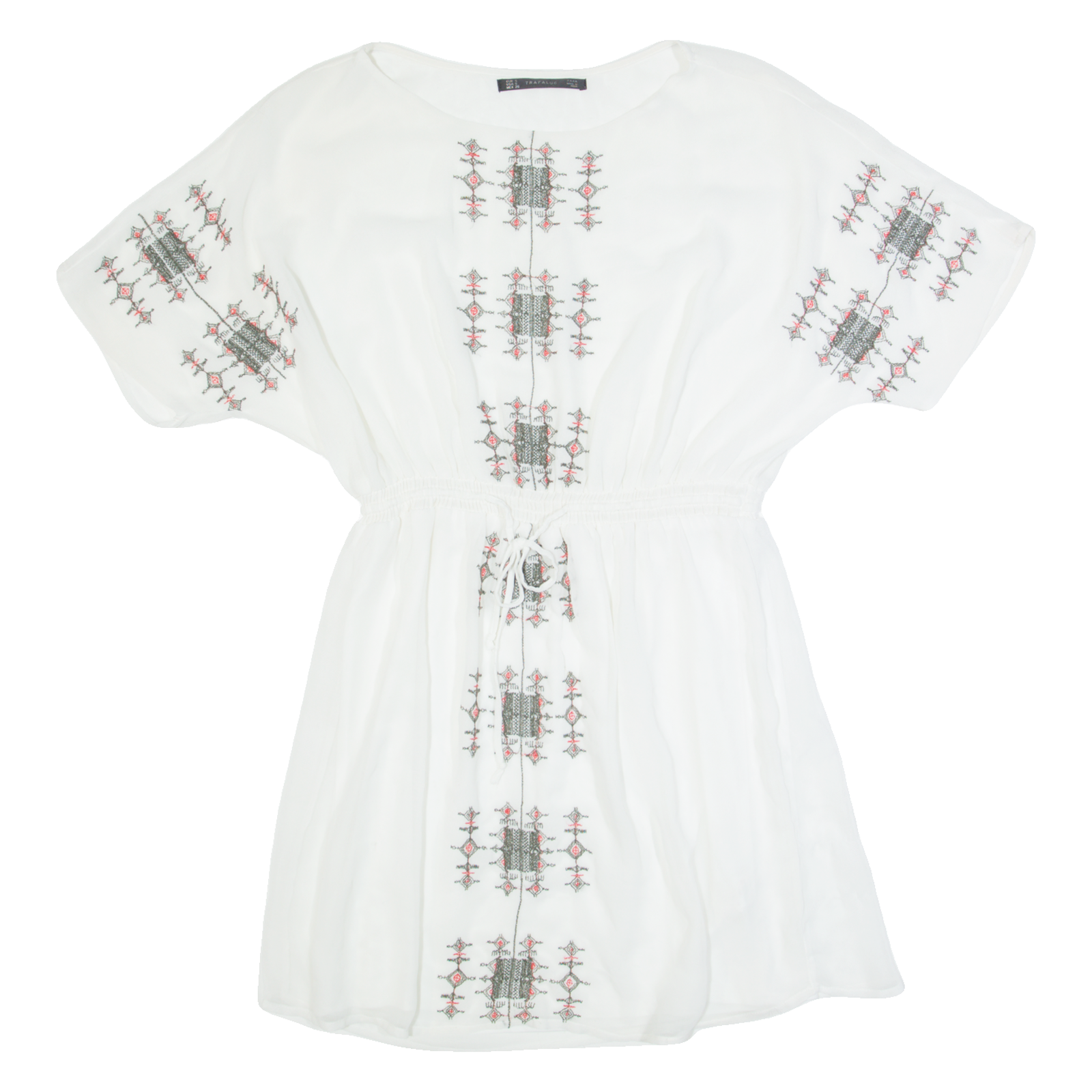 ZARA TRAFALUC Womens Day Dress White Short Sleeve Knee Length XS Refurbished - N/A refurbished available on Cerqular