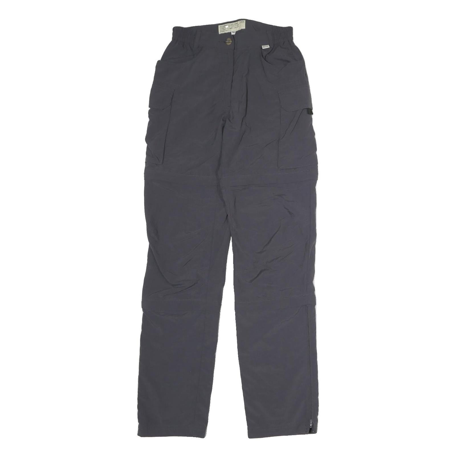 O.C.K Womens Polyester Grey Regular Zip Trousers W26 L32 Practical Comfortable Refurbished - N/A refurbished available on Cerqular