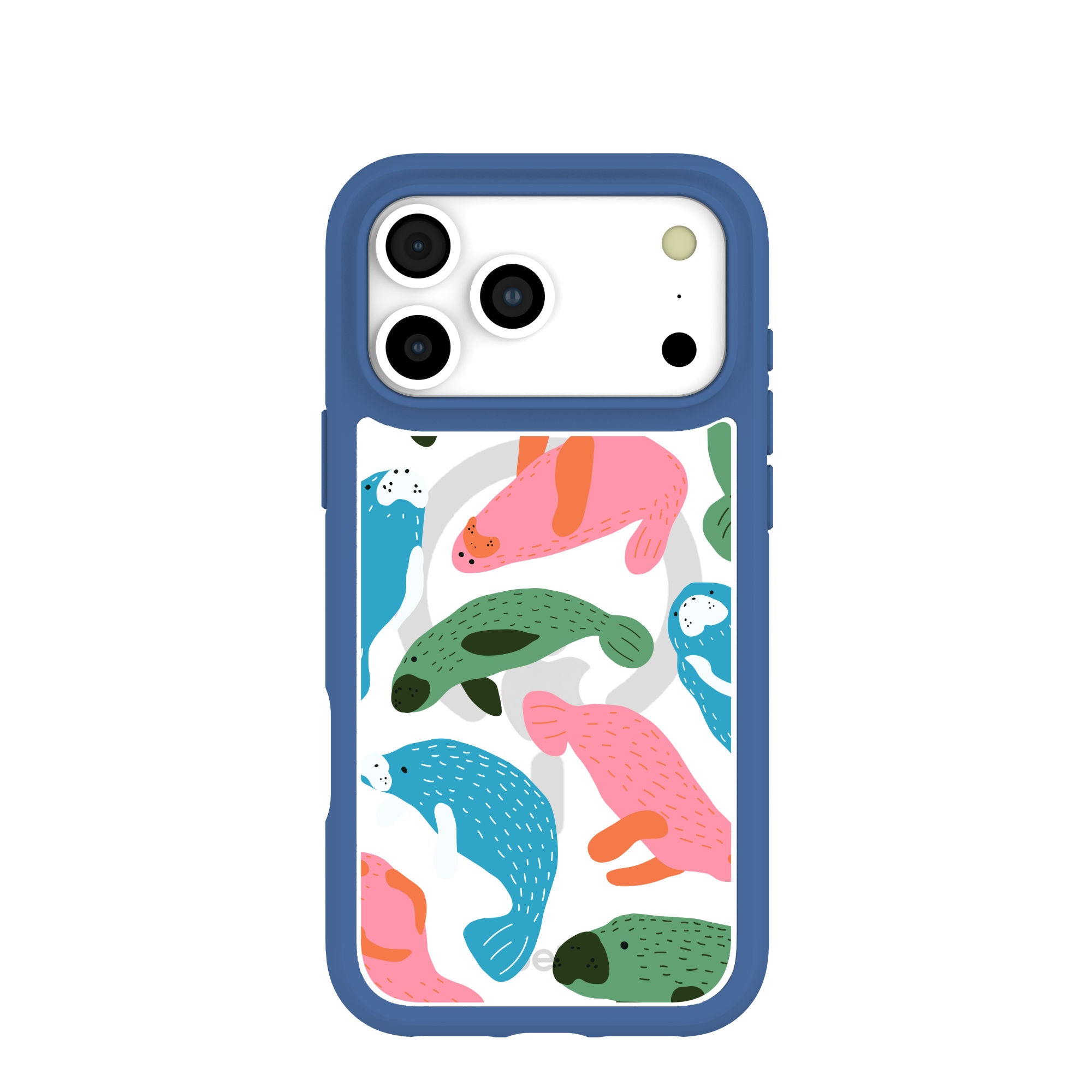 Clear Sea Cows iPhone 17 Pro Max Case With True Blue Ridge (MagSafe included) Refurbished - Pela Case refurbished available on Cerqular