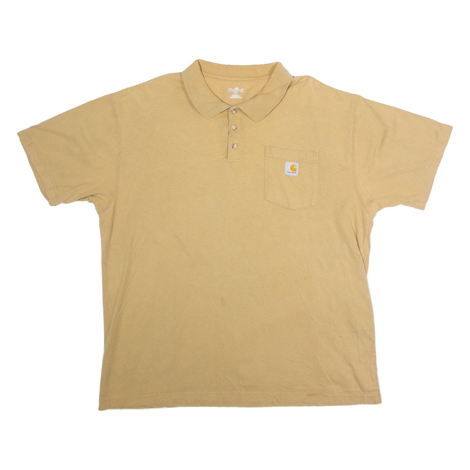 CARHARTT Mens Polo Shirt Beige XL Refurbished - N/A refurbished available on Cerqular