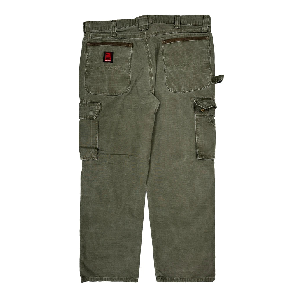 Wrangler Cargo Trousers - 38W 30L Green Cotton Refurbished - Thrifted (note: this is a term often used to describe second- refurbished available on Cerqular