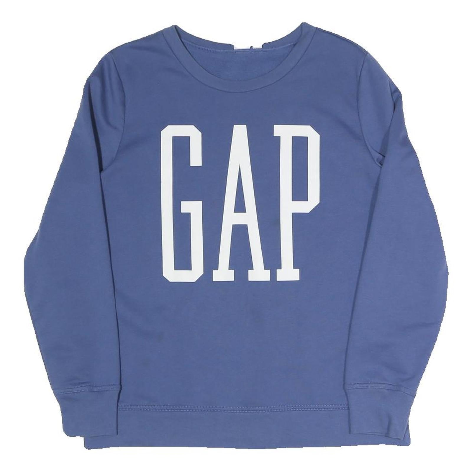 GAP Mens Blue Crew Neck Sweatshirt S Cotton Blend Logo Pullover Casual Refurbished - N/A refurbished available on Cerqular