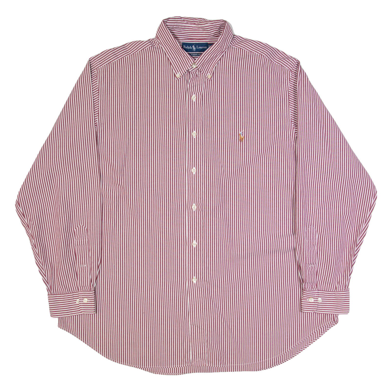 RALPH LAUREN Mens Shirt Brown Striped Long Sleeve XL Refurbished - N/A refurbished available on Cerqular