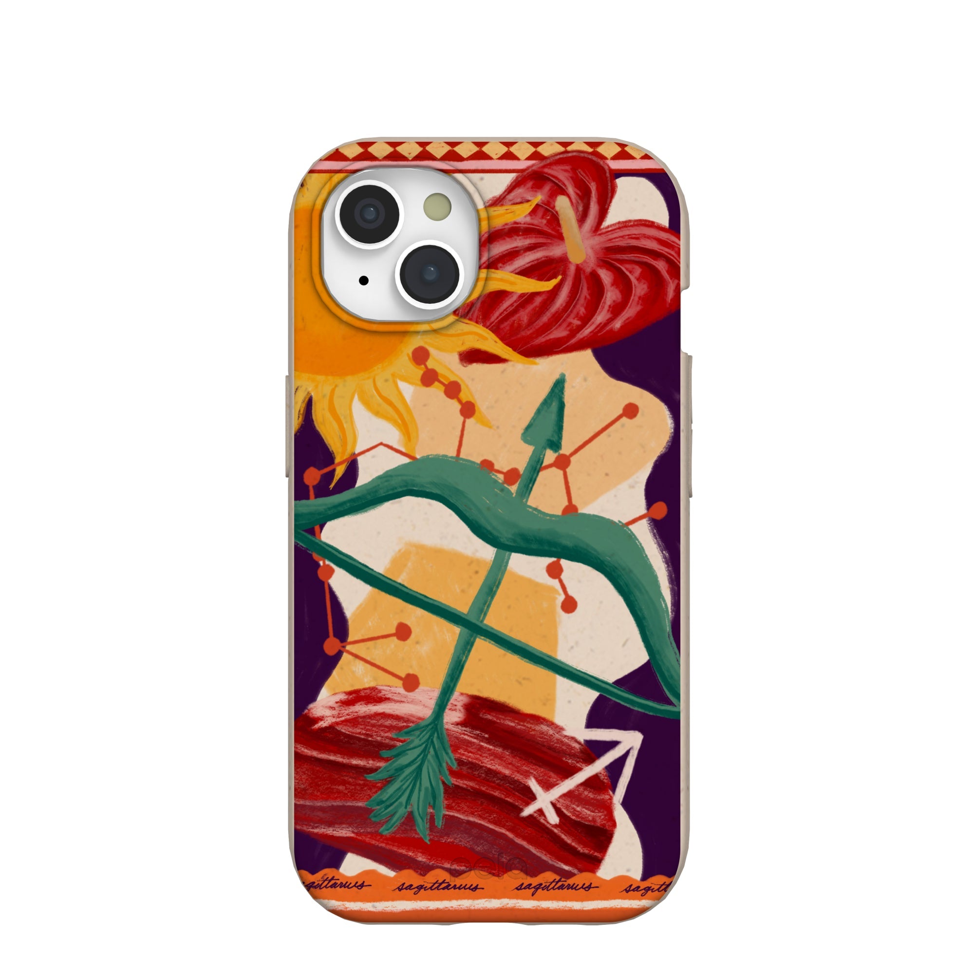 Seashell Sagittarius Archer iPhone 15 Case Refurbished - Pela Case refurbished available on Cerqular