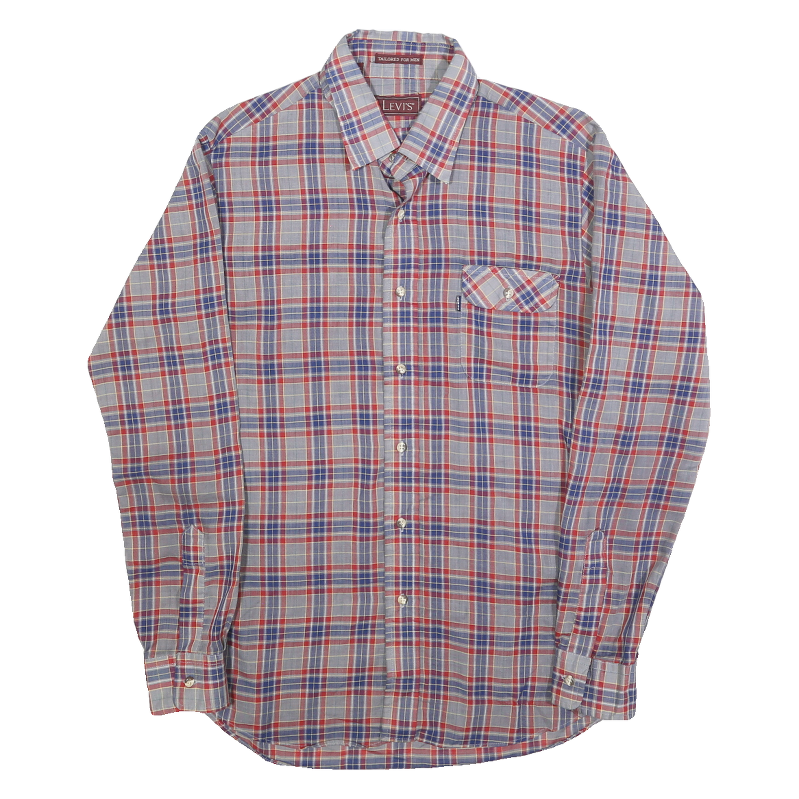 Buy LEVI'S Mens Blue & Red Check Shirt S Cotton Blend Casual Lightweight Refurbished - $35.09 LEVI'S Mens Blue & Red Check Shirt S Cotton Blend Casual Lightweight Refurbished - N/A refurbished available on Cerqular