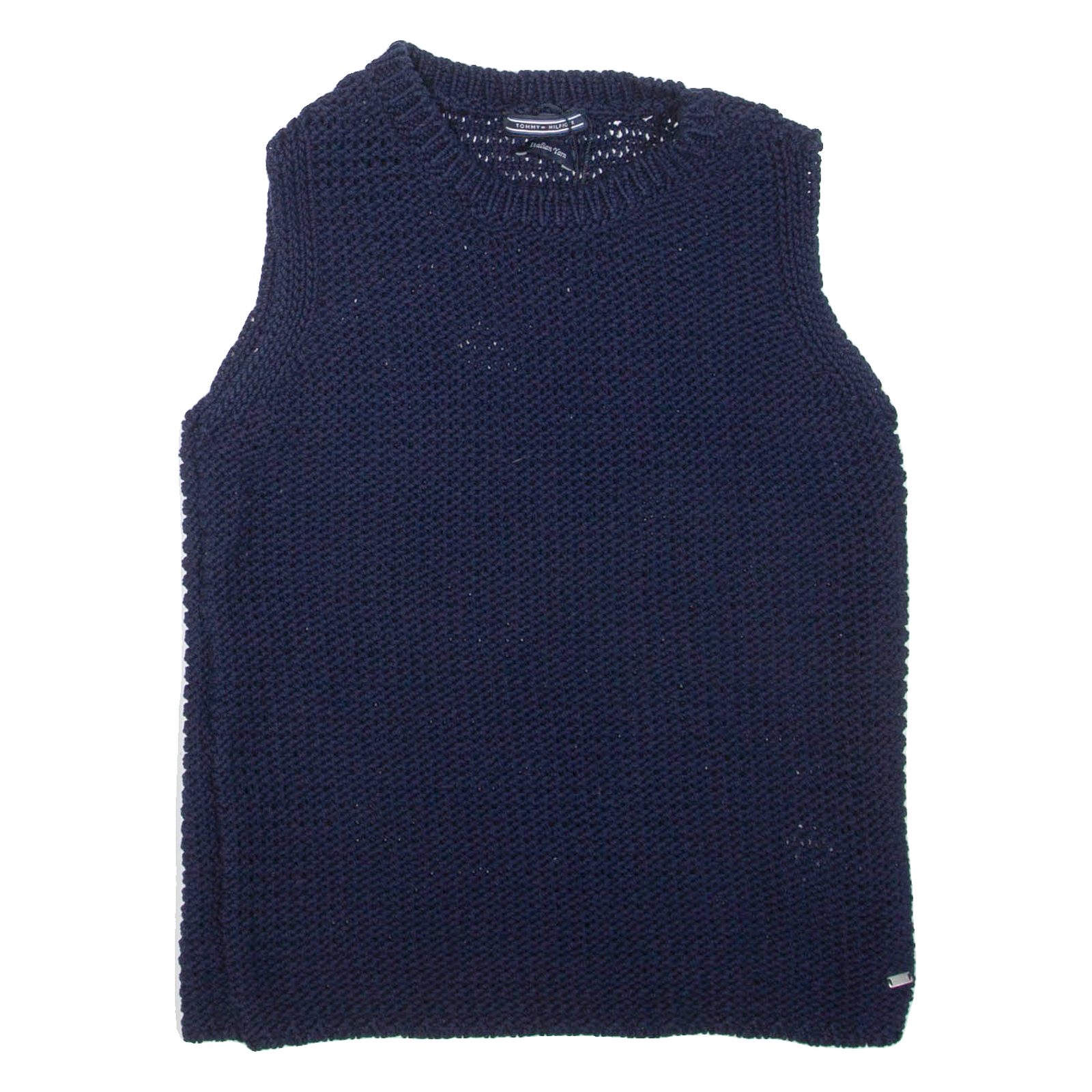 TOMMY HILFIGER Womens Jumper Blue Chunky Knit Sleeveless XS Refurbished - N/A refurbished available on Cerqular