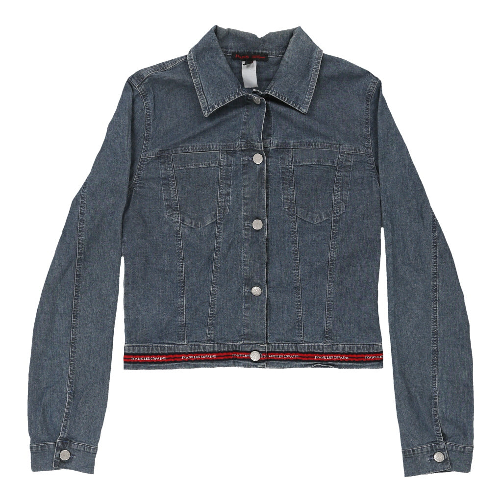 Y2K Les Copains Denim Jacket - Medium Blue Cotton Refurbished - Thrifted (note: this is a term often used to describe second- refurbished available on Cerqular