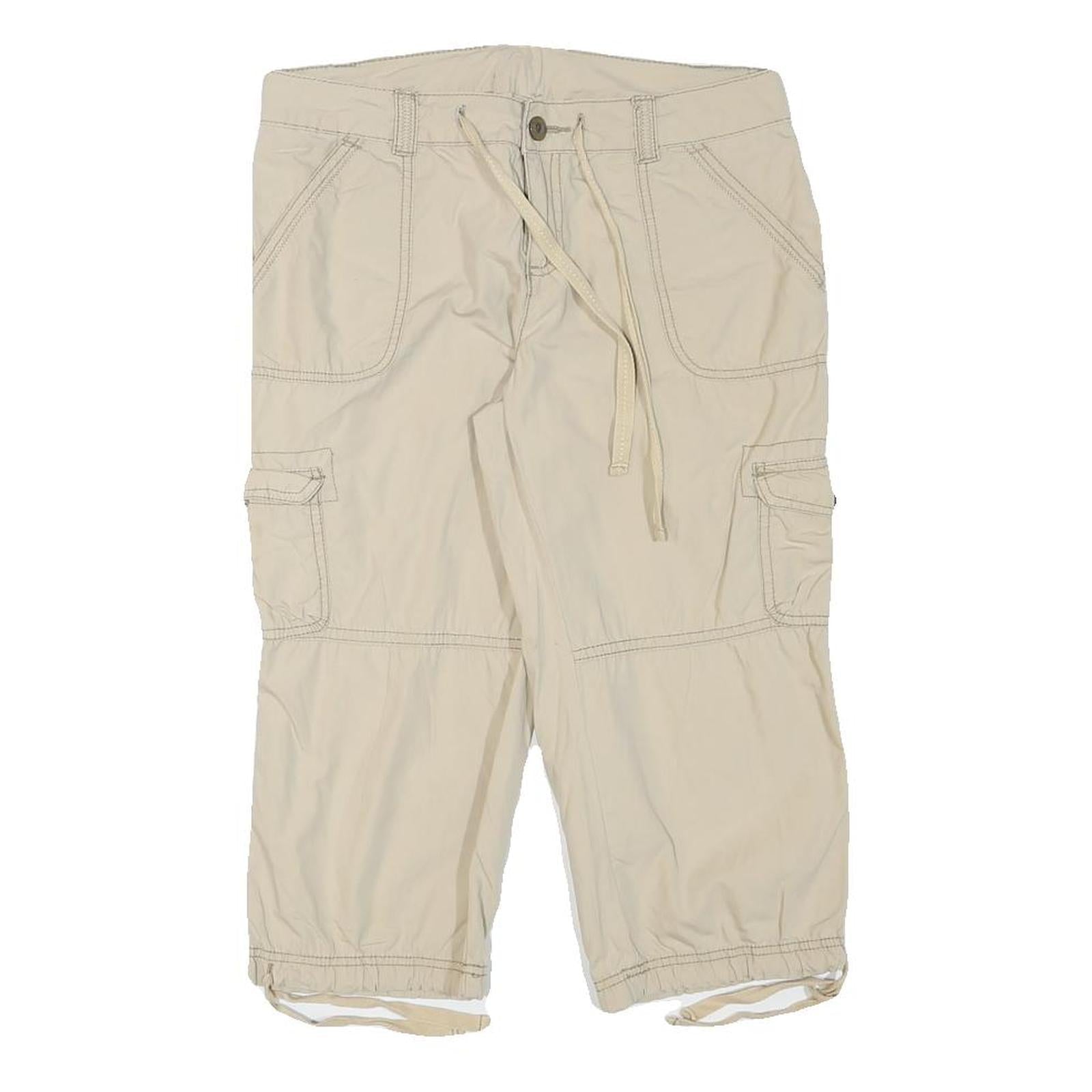 Buy Womens Beige Casual Cotton Blend Cargo Shorts Size M W29 Drawstring Pockets Refurbished - $15.59 Womens Beige Casual Cotton Blend Cargo Shorts Size M W29 Drawstring Pockets Refurbished - N/A refurbished available on Cerqular