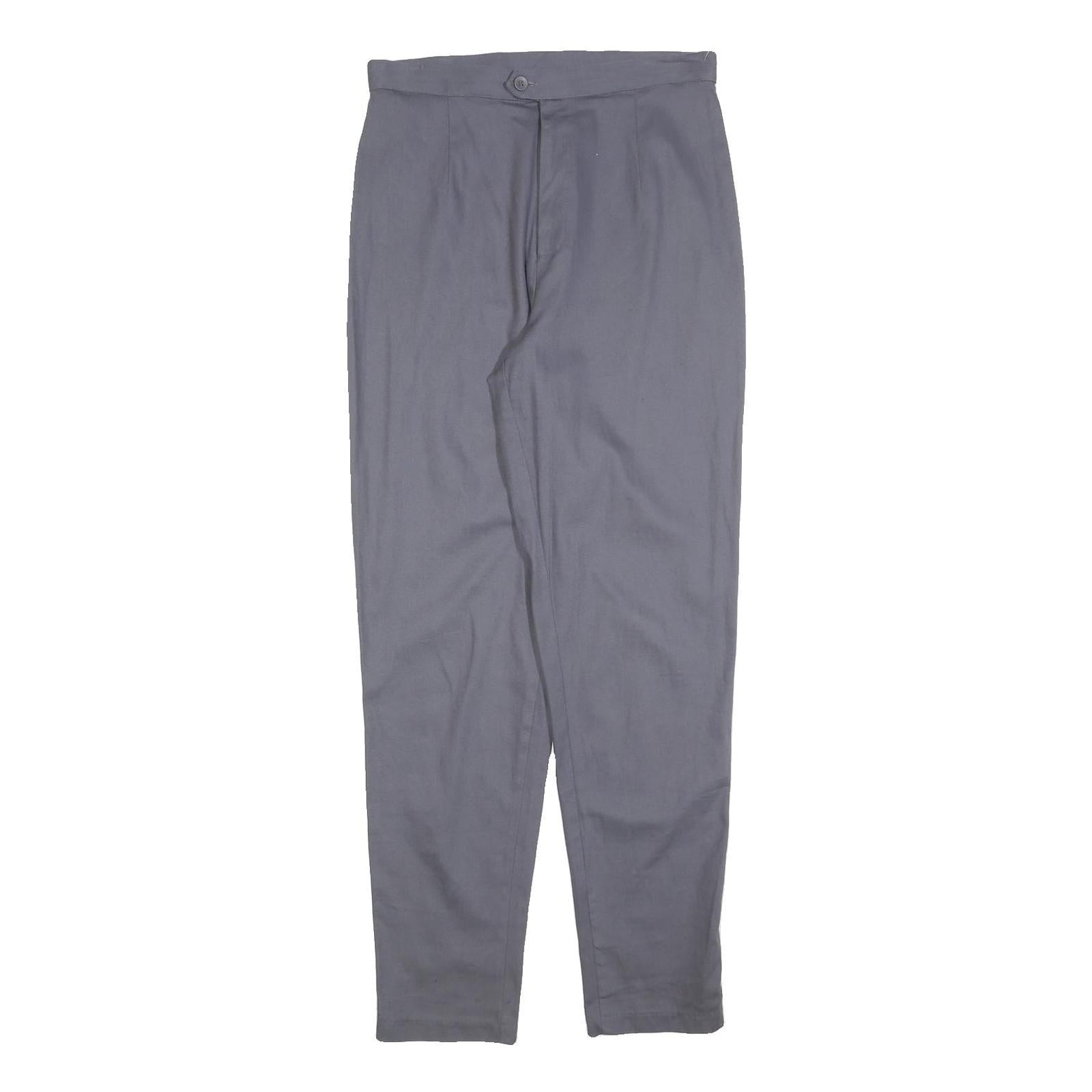 VINTAGE STUDIO Womens Cotton Blend Grey Regular Fit Straight Leg Trousers W30 Refurbished - N/A refurbished available on Cerqular