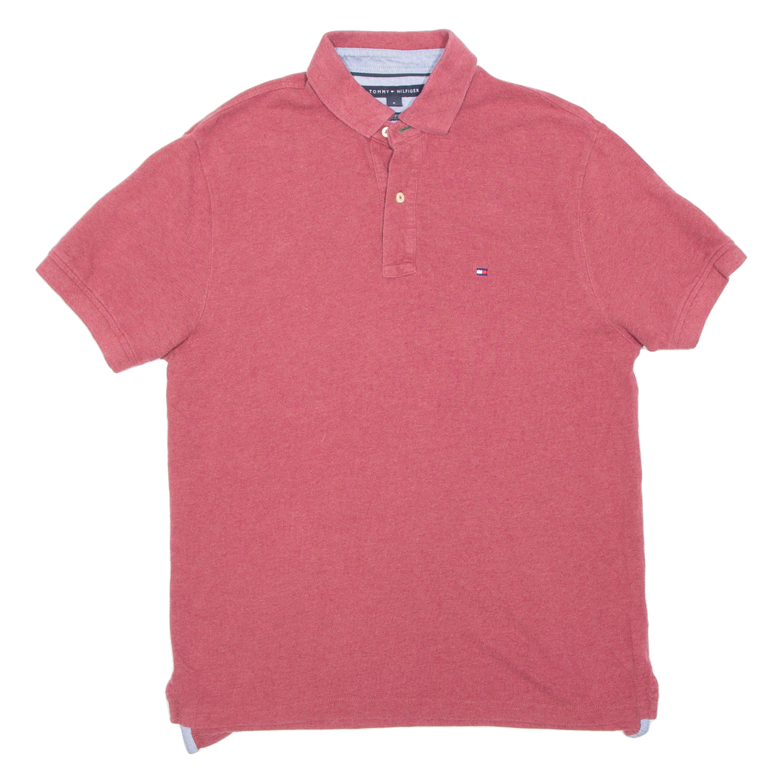 TOMMY HILFIGER Mens Polo Shirt Maroon M Refurbished - N/A refurbished available on Cerqular