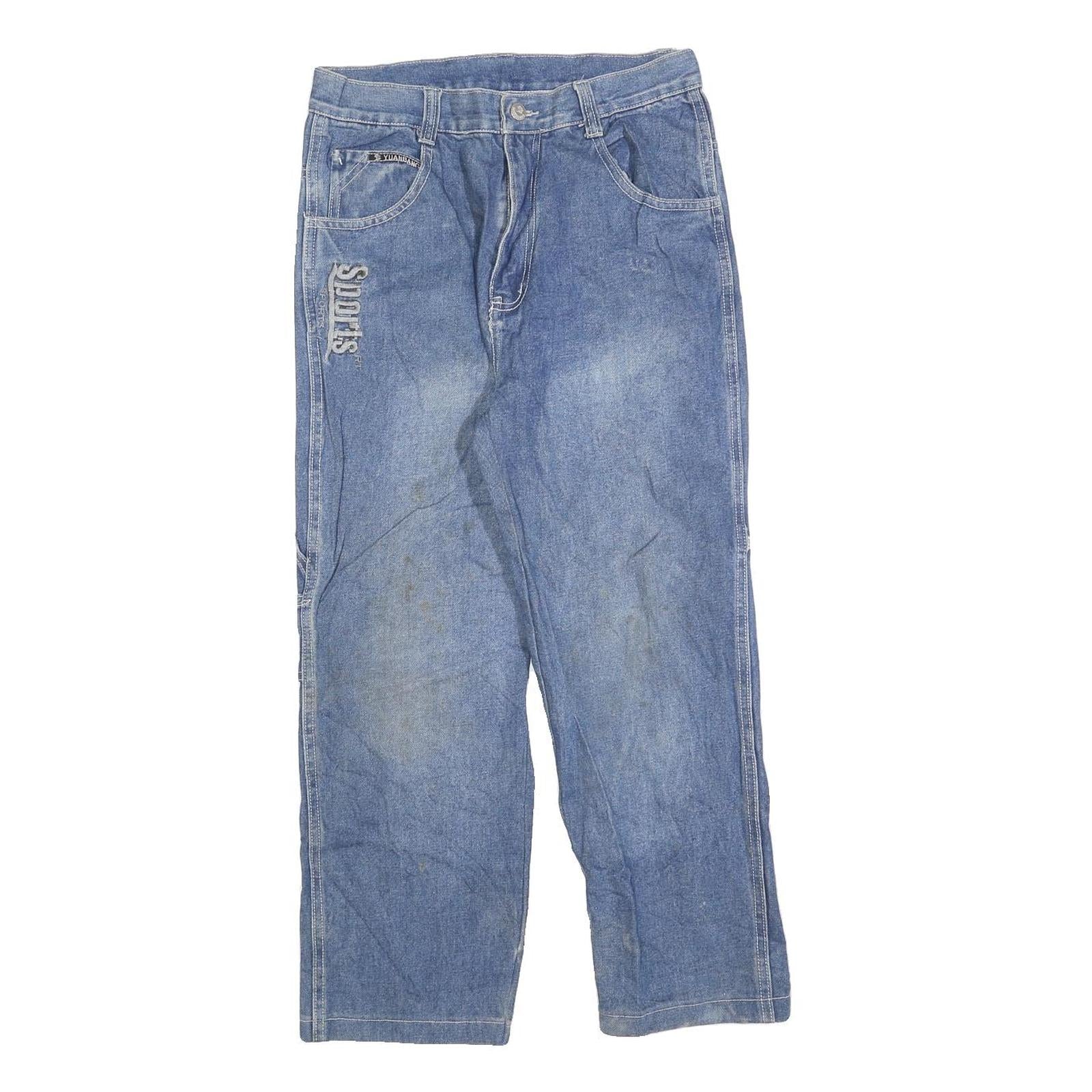 YAUNBANG Womens Blue Regular Straight Denim Light Wash Jeans W28 L24 Casual Refurbished - N/A refurbished available on Cerqular