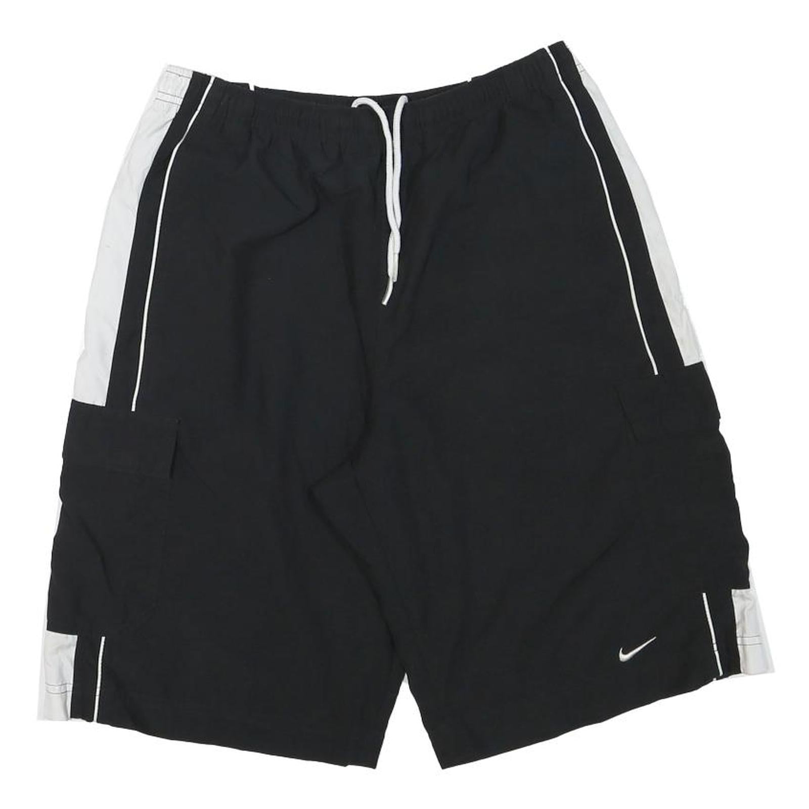 NIKE Mens Black & White Cargo Shorts M W27 Lightweight Sport Casual Refurbished - N/A refurbished available on Cerqular