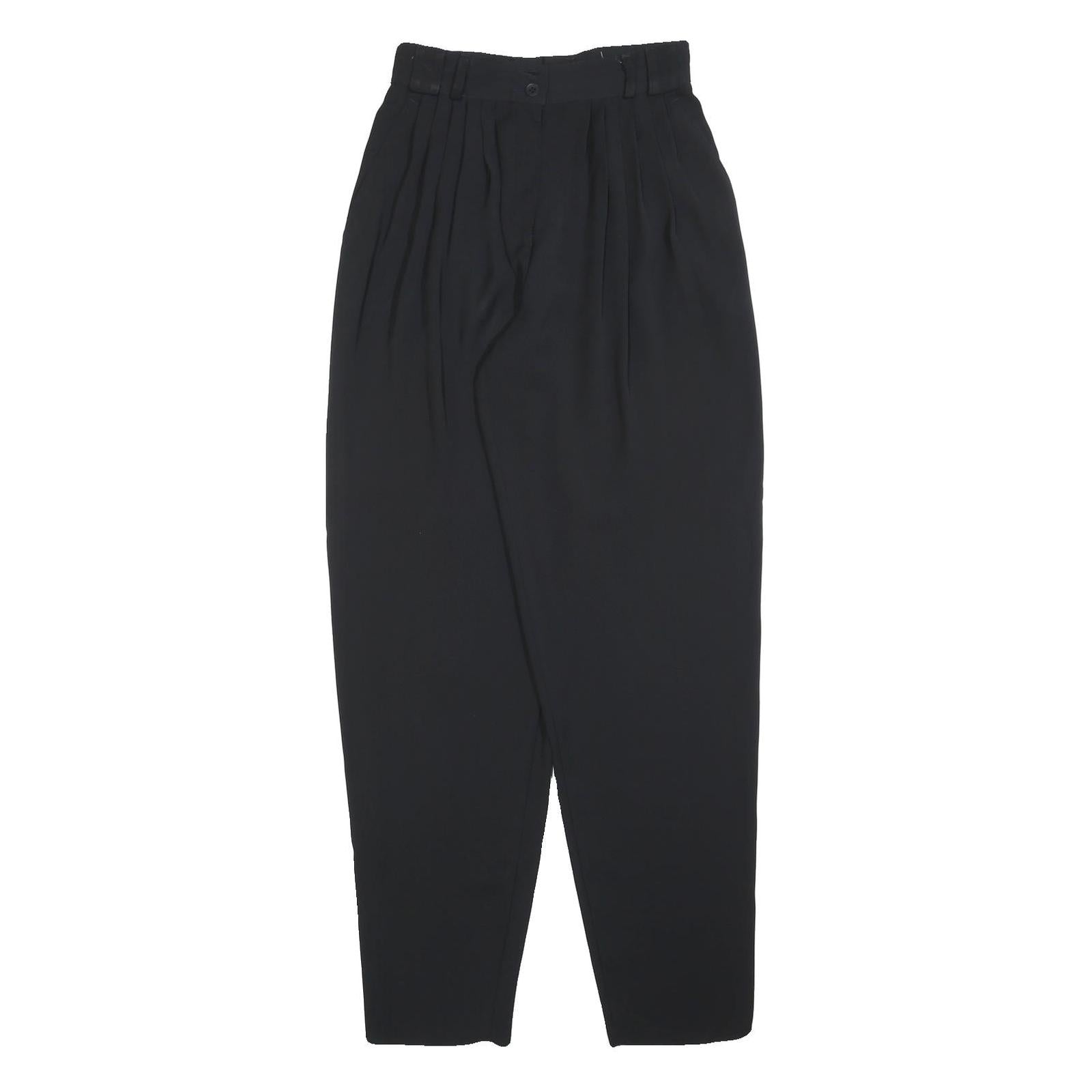 BIANCA Womens Polyester Black Regular Fit Straight Trousers W25 L32 Zip Closure Refurbished - N/A refurbished available on Cerqular