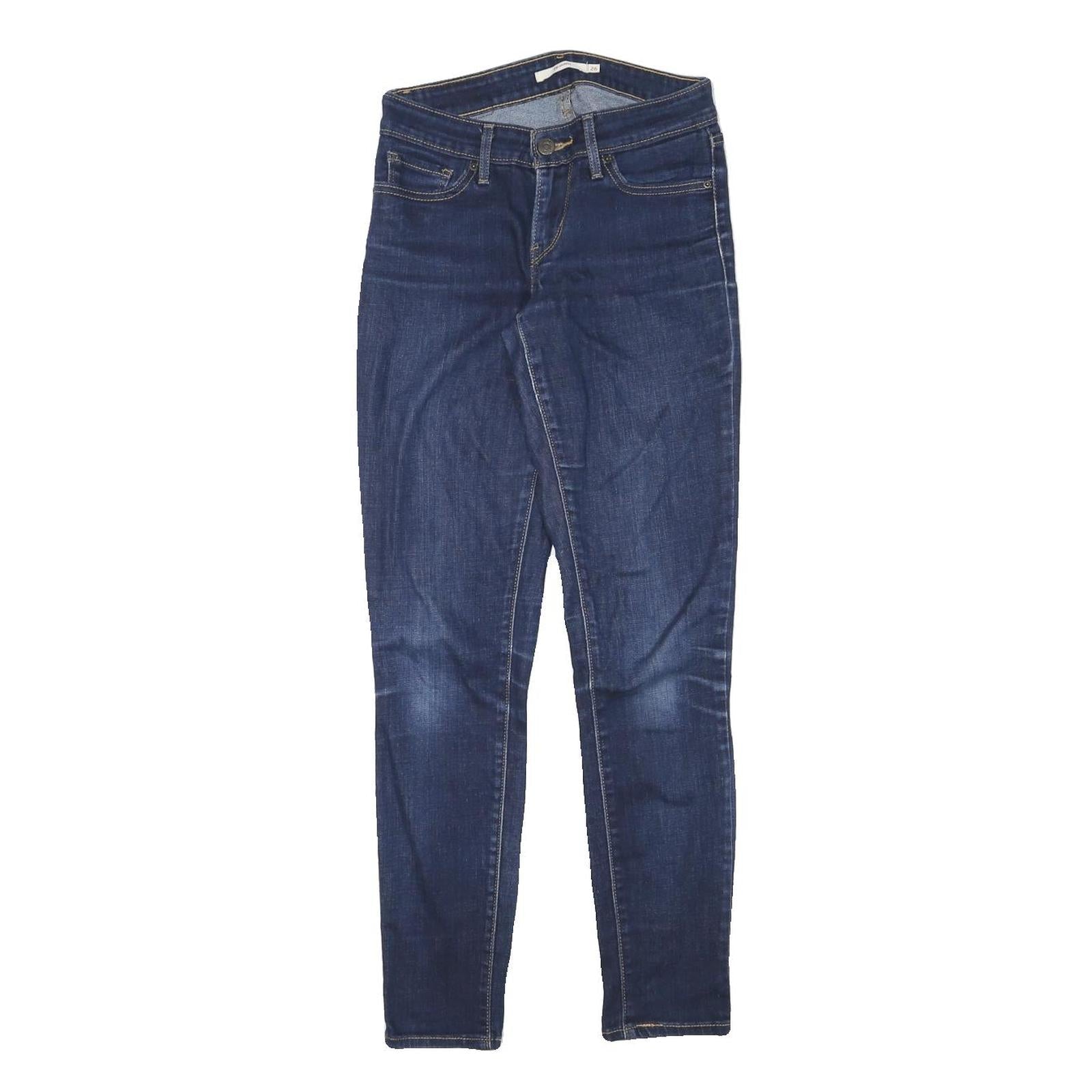 LEVI'S Womens Jeans Blue Slim Skinny Denim Medium W26 L29 Stretch Cotton Blend Refurbished - N/A refurbished available on Cerqular