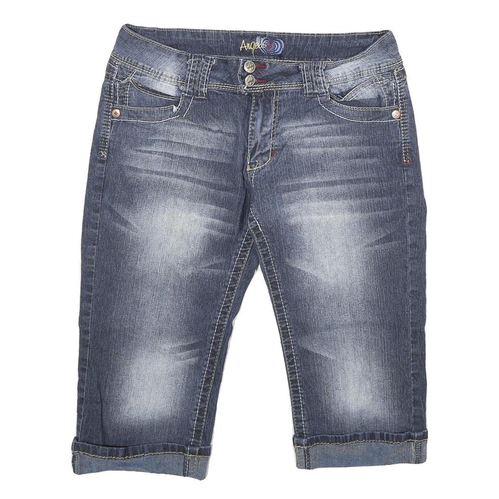 ANGELS Womens Denim Blue Casual Shorts L W30 Stylish Soft Cotton Blend Refurbished - N/A refurbished available on Cerqular
