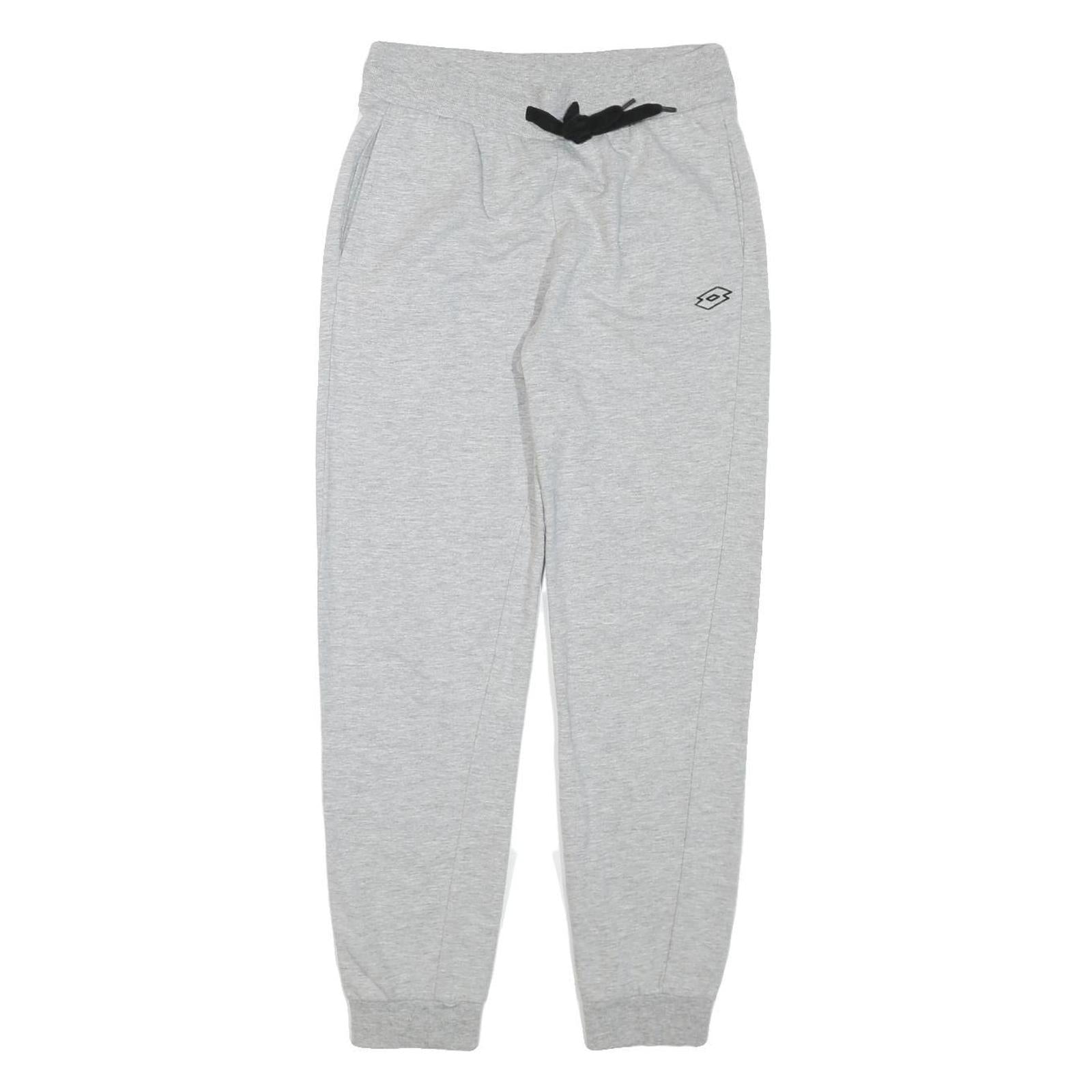 LOTTO Mens Joggers Grey S W30 L27 Cotton Blend Slim Tapered Casual Loungewear Refurbished - N/A refurbished available on Cerqular