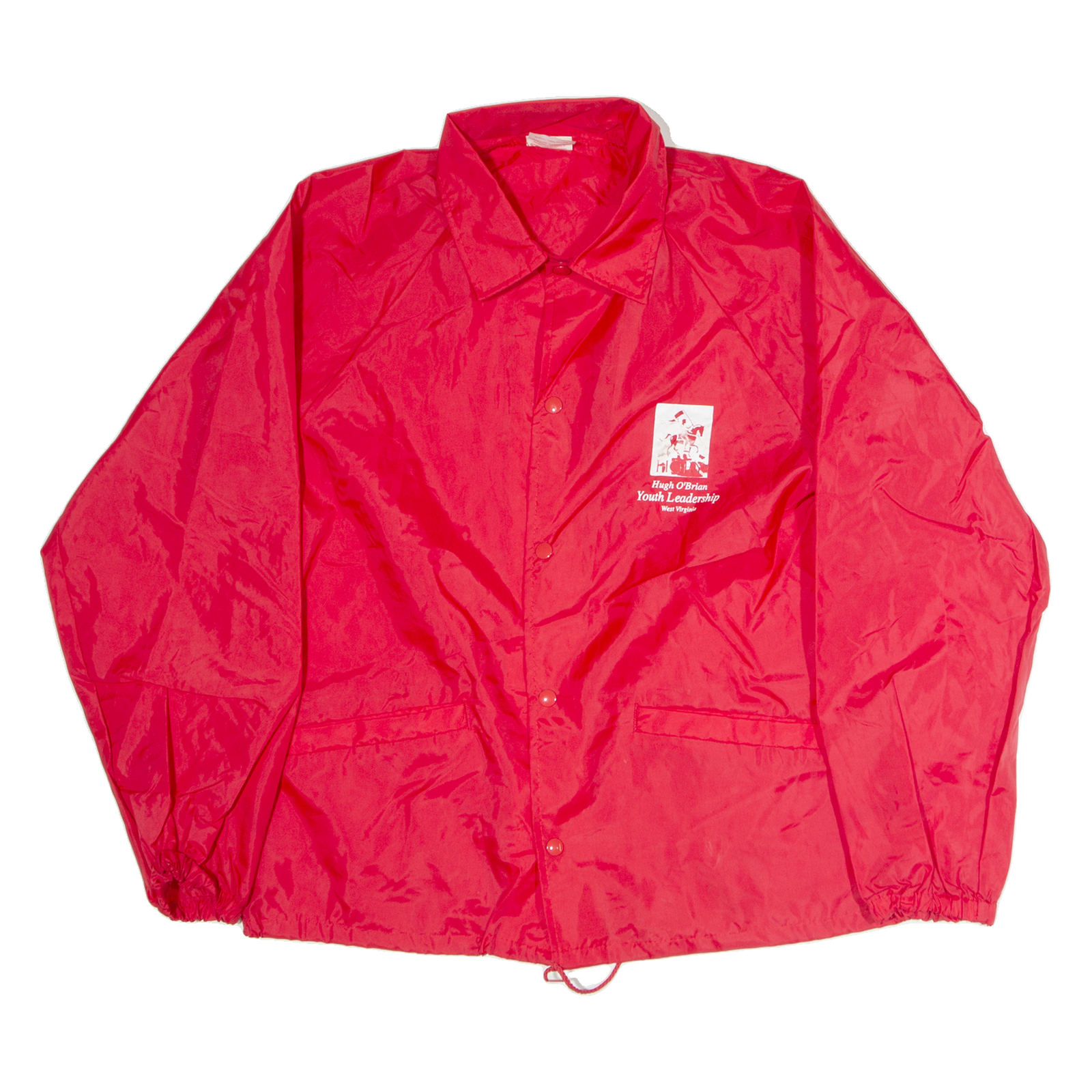 CARDINAL Mens Coach Jacket Red Nylon USA L Refurbished - N/A refurbished available on Cerqular