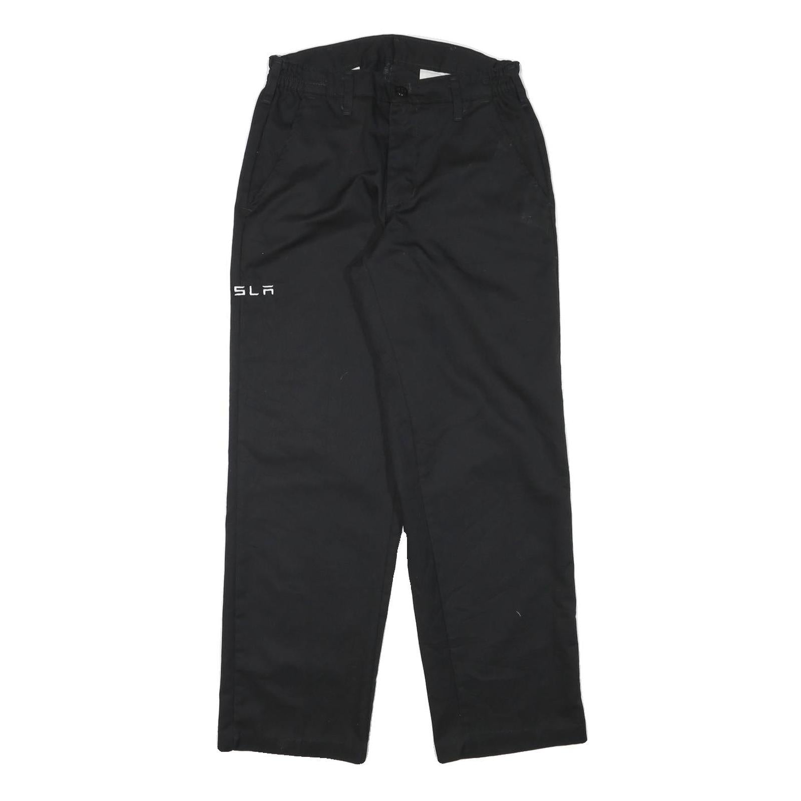 RED KAP Mens Black Cotton Blend Regular Straight Trousers W28 L30 Classic Refurbished - N/A refurbished available on Cerqular