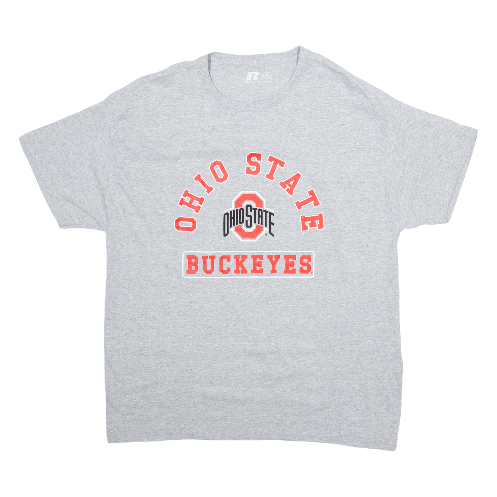 RUSSELL ATHLETIC Ohio State Buckeyes Mens T-Shirt Grey USA XL Refurbished - N/A refurbished available on Cerqular
