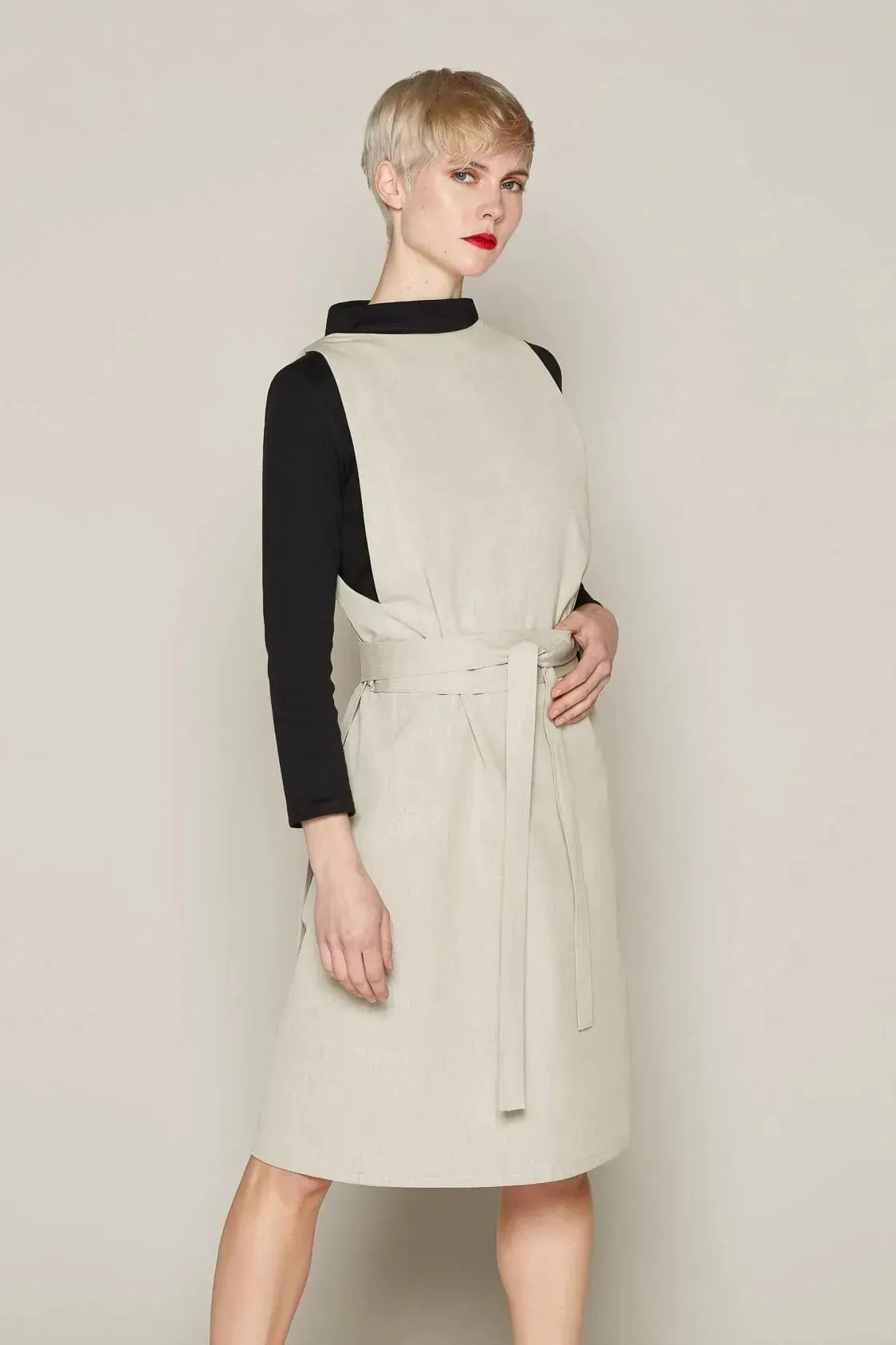 Isabelle Dress (Beige) | size: M Refurbished - N/A refurbished available on Cerqular