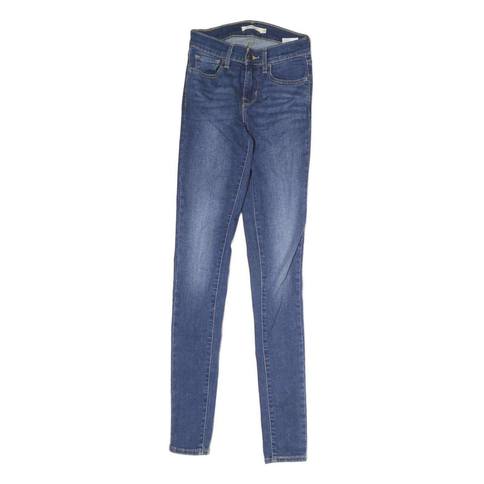 LEVI'S 710 Womens Slim Blue Denim Medium Wash Jeans W24 L31 Stretch Skinny Refurbished - N/A refurbished available on Cerqular