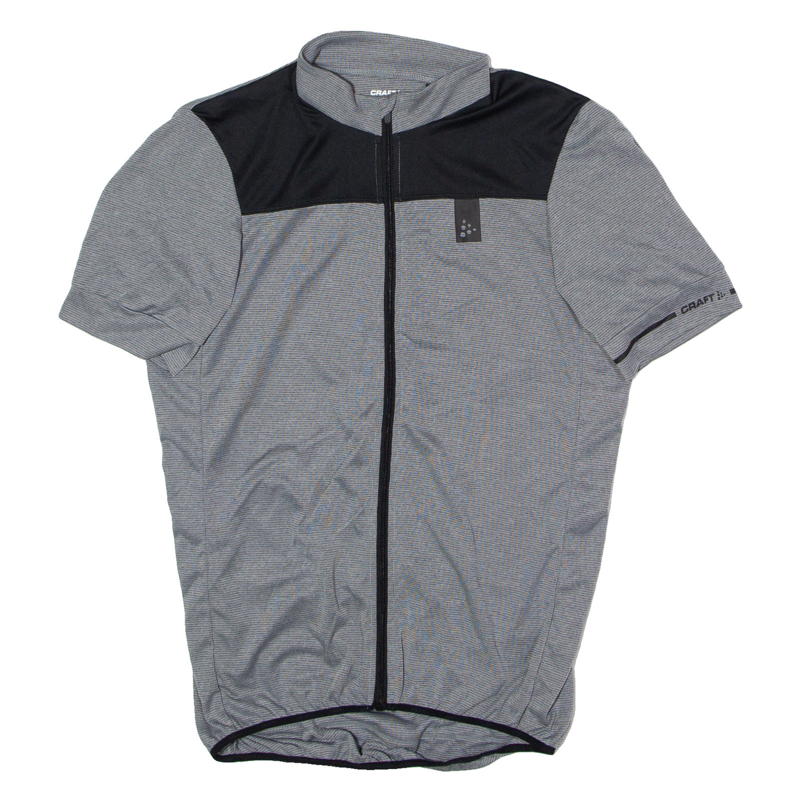 CRAFT Full Zip Cycling Mens Jersey Grey High Neck M Refurbished - N/A refurbished available on Cerqular