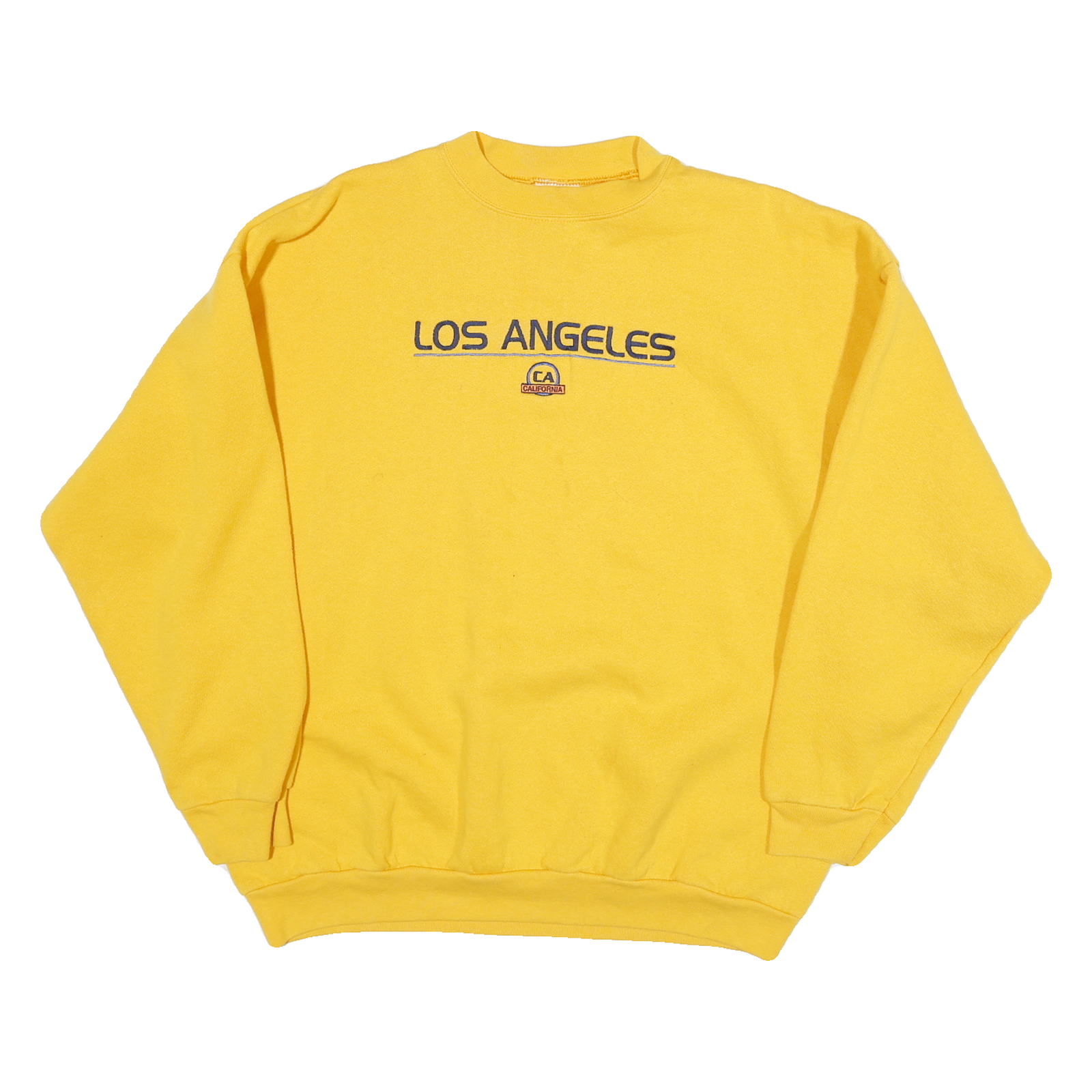 TUTLEX Mens Yellow Los Angeles Crew Neck XL Cotton Blend Sweatshirt Casual Refurbished - N/A refurbished available on Cerqular
