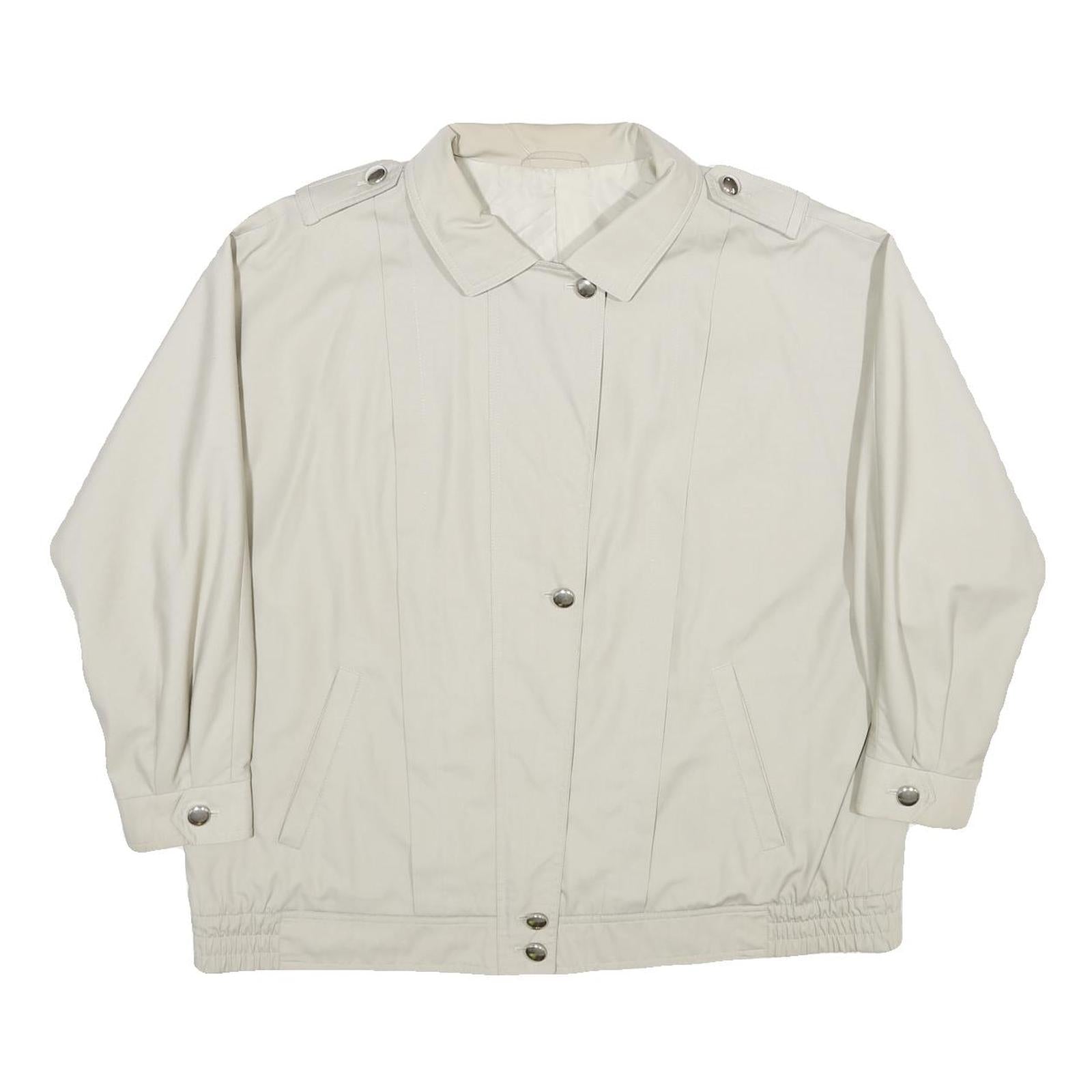 RAVENS Womens Cream Jacket UK 18 Polyester Blend Zip Plain Classic Fit Refurbished - N/A refurbished available on Cerqular
