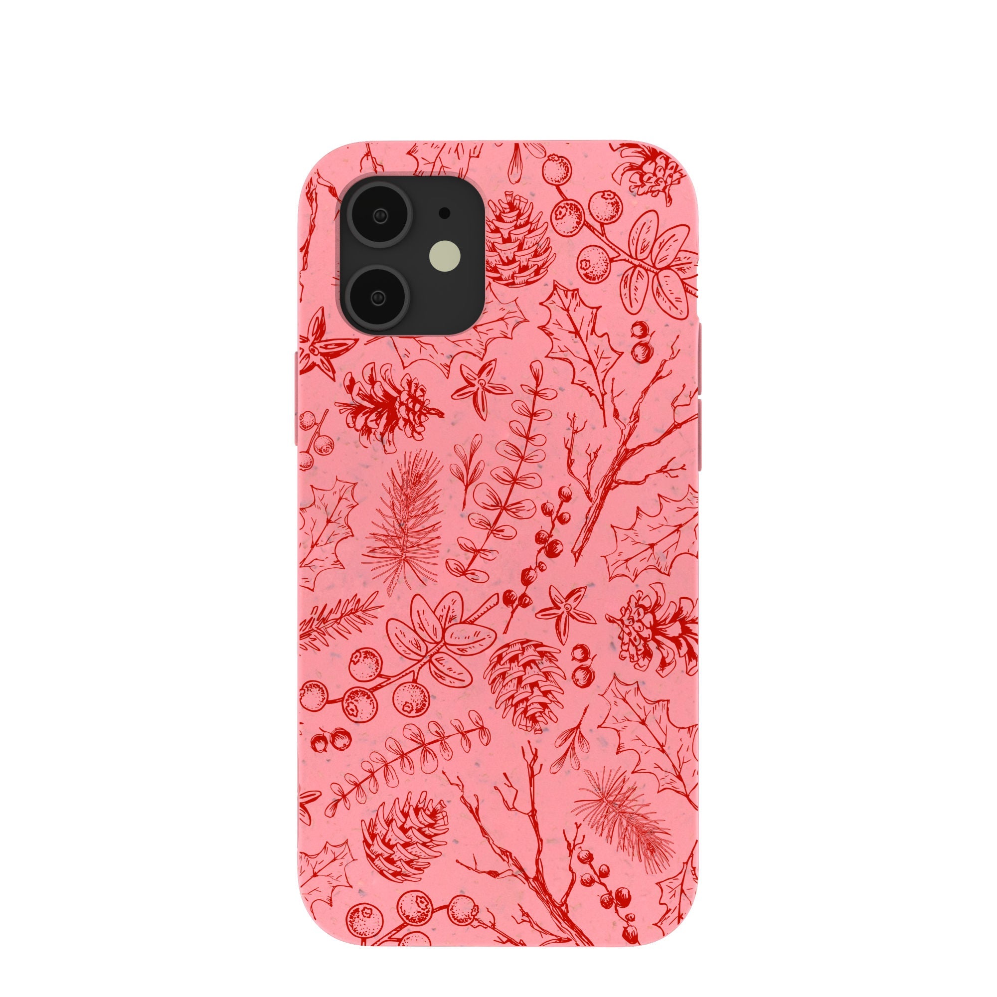 Bubblegum Pink Festive Forest iPhone 12/ iPhone 12 Pro Case Refurbished - Pela Case refurbished available on Cerqular