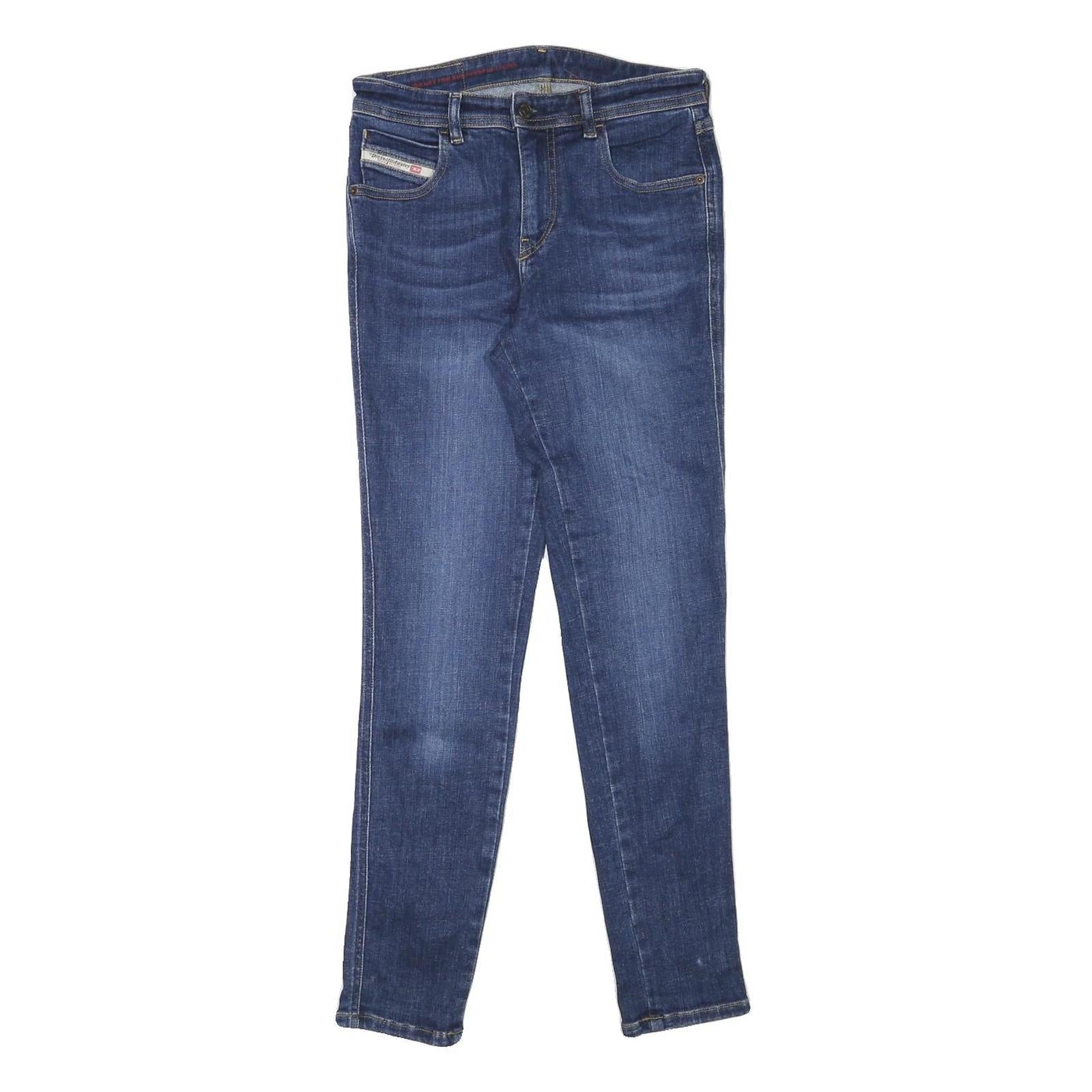 DIESEL Womens Slim Blue Denim Cotton Blend Slim Jeans W26 L29 Stylish Zip Refurbished - N/A refurbished available on Cerqular