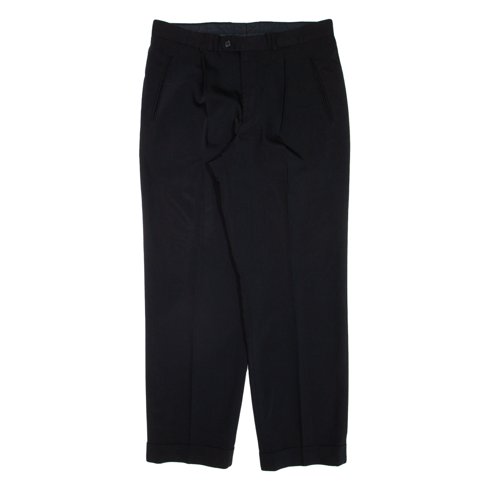 CALVIN COOPER Pleated Womens Trousers Black Regular Tapered Wool W32 L28 Refurbished - N/A refurbished available on Cerqular