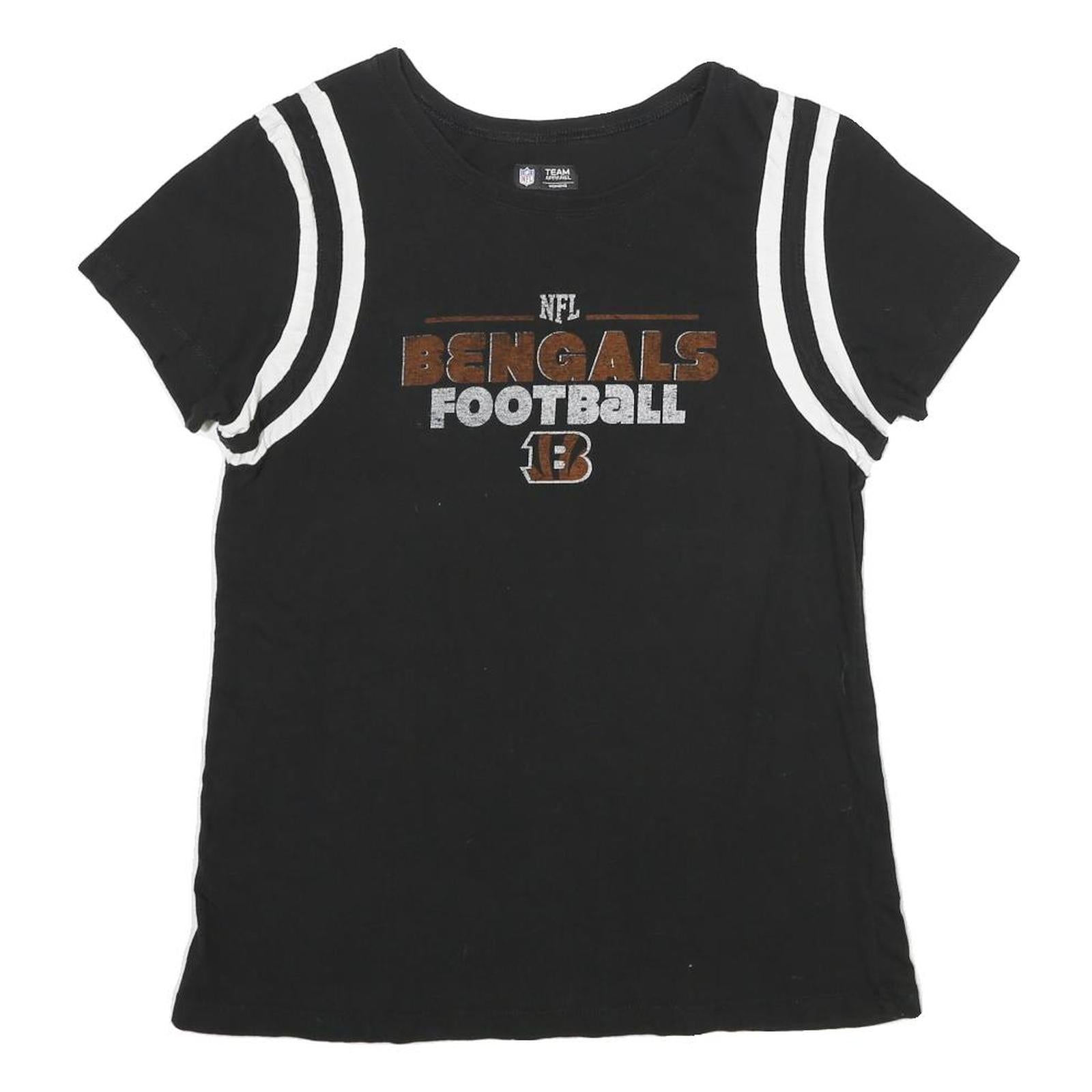 NFL Womens Black Bengals Football T-Shirt L Short Sleeve Crew Neck Sportswear Refurbished - N/A refurbished available on Cerqular