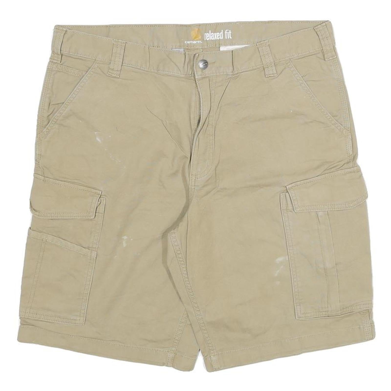 CARHARTT Mens Shorts Beige Cargo Relaxed Fit 2XL W36 Durable Workwear Refurbished - N/A refurbished available on Cerqular