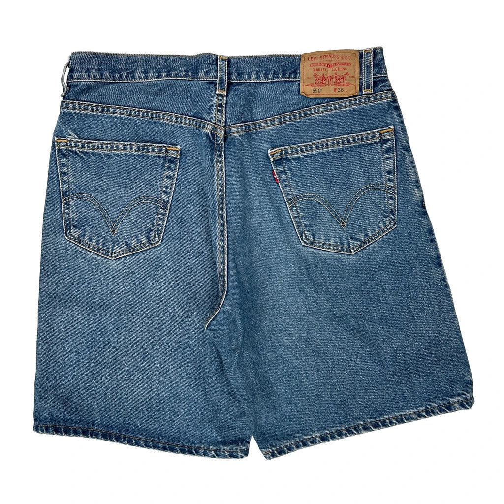 Buy Levis Denim Shorts - 34W 9L Blue Cotton Refurbished - $39.85 Levis Denim Shorts - 34W 9L Blue Cotton Refurbished - Thrifted (note: this is a term often used to describe second- refurbished available on Cerqular