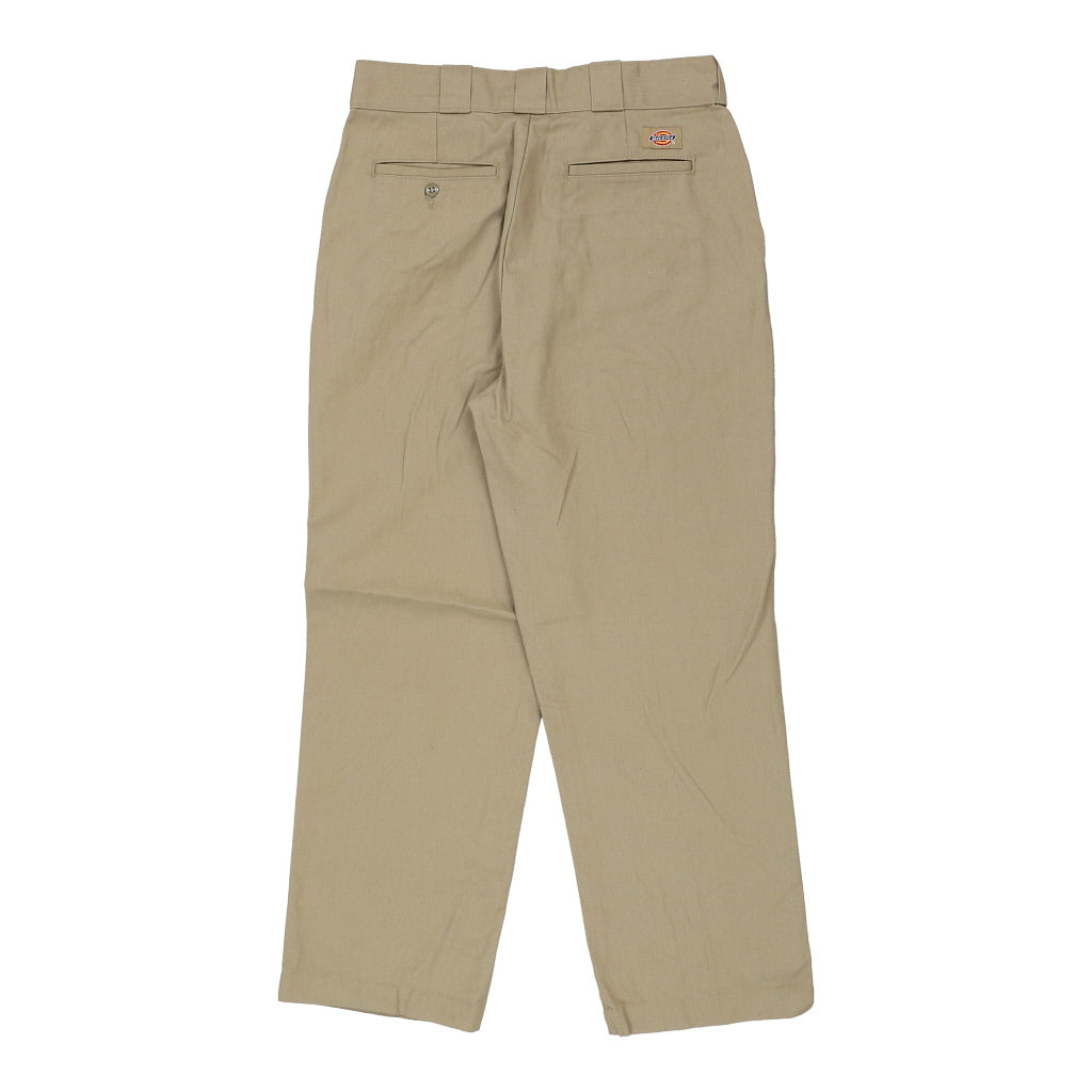 Dickies Trousers - 32W 27L Beige Polyester Blend Refurbished - Thrifted (note: this is a term often used to describe second- refurbished available on Cerqular
