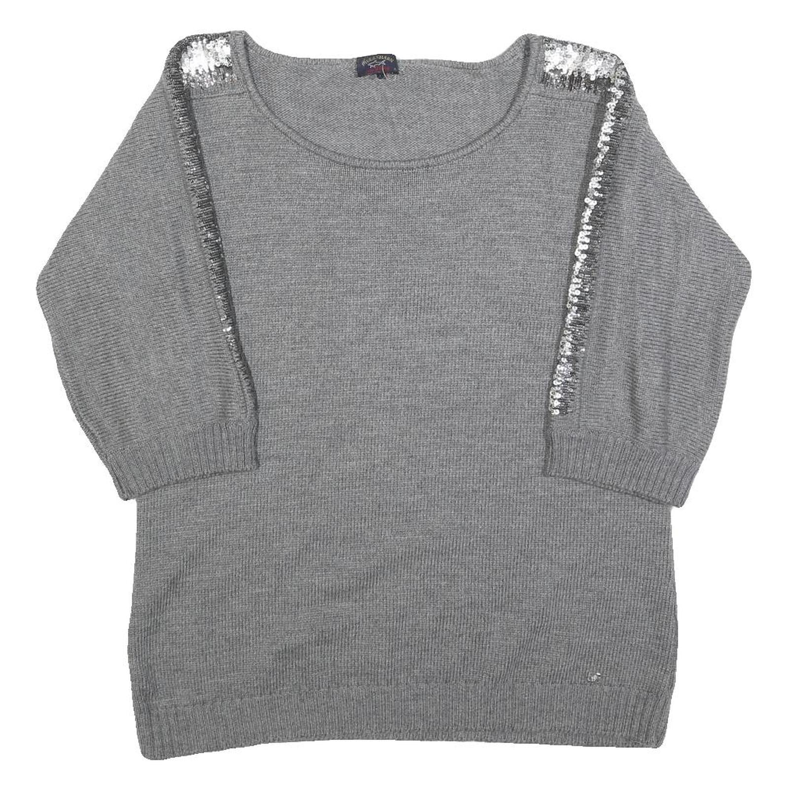 Buy PAUL & SHARK Womens Grey Wool Plain Jumper Scoop Neck Basic Knit XL Sequined Refurbished - $63.69 PAUL & SHARK Womens Grey Wool Plain Jumper Scoop Neck Basic Knit XL Sequined Refurbished - N/A refurbished available on Cerqular