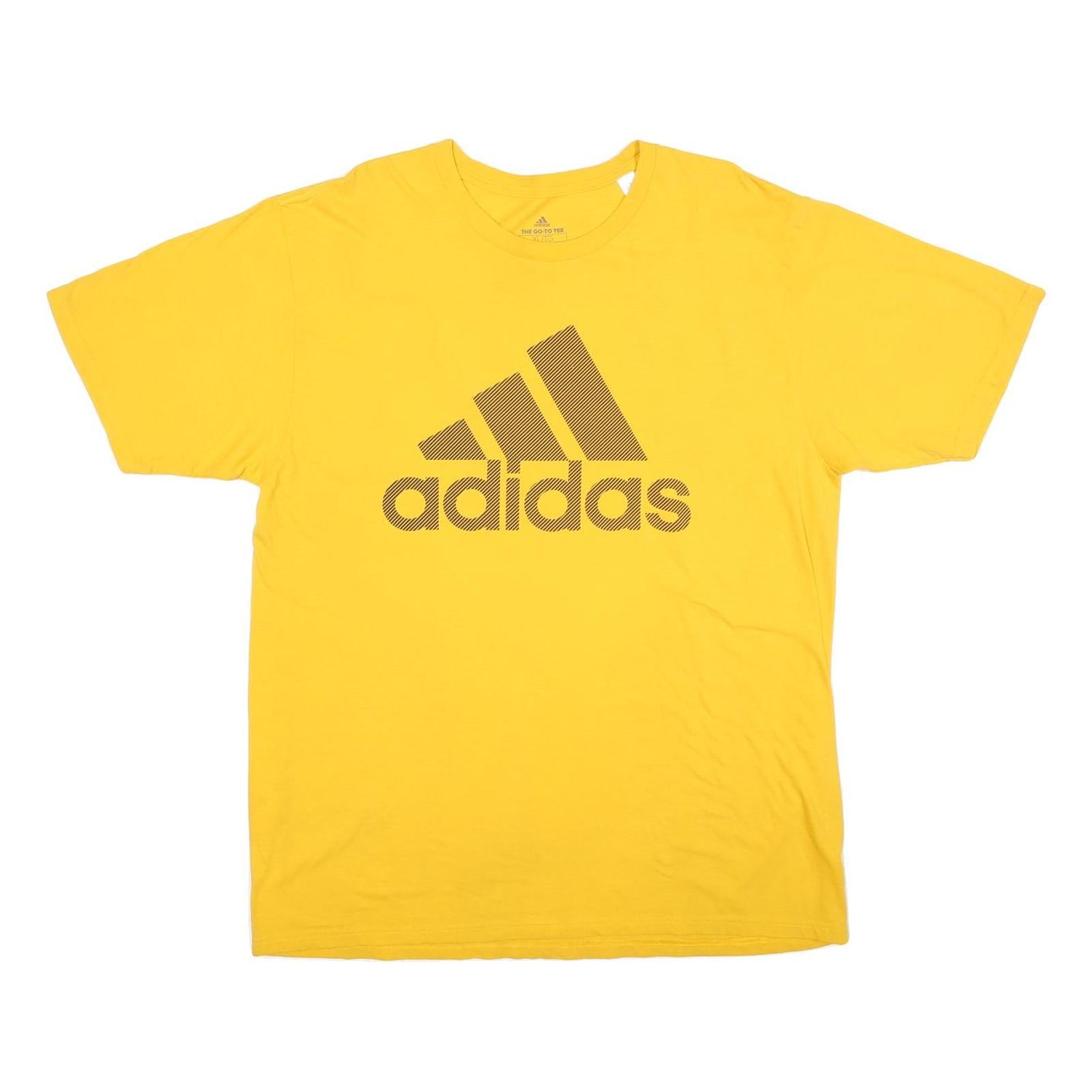Buy ADIDAS Mens Yellow XL Cotton Blend Graphic T-Shirt Crew Neck Short Sleeve Refurbished - $15.59 ADIDAS Mens Yellow XL Cotton Blend Graphic T-Shirt Crew Neck Short Sleeve Refurbished - N/A refurbished available on Cerqular