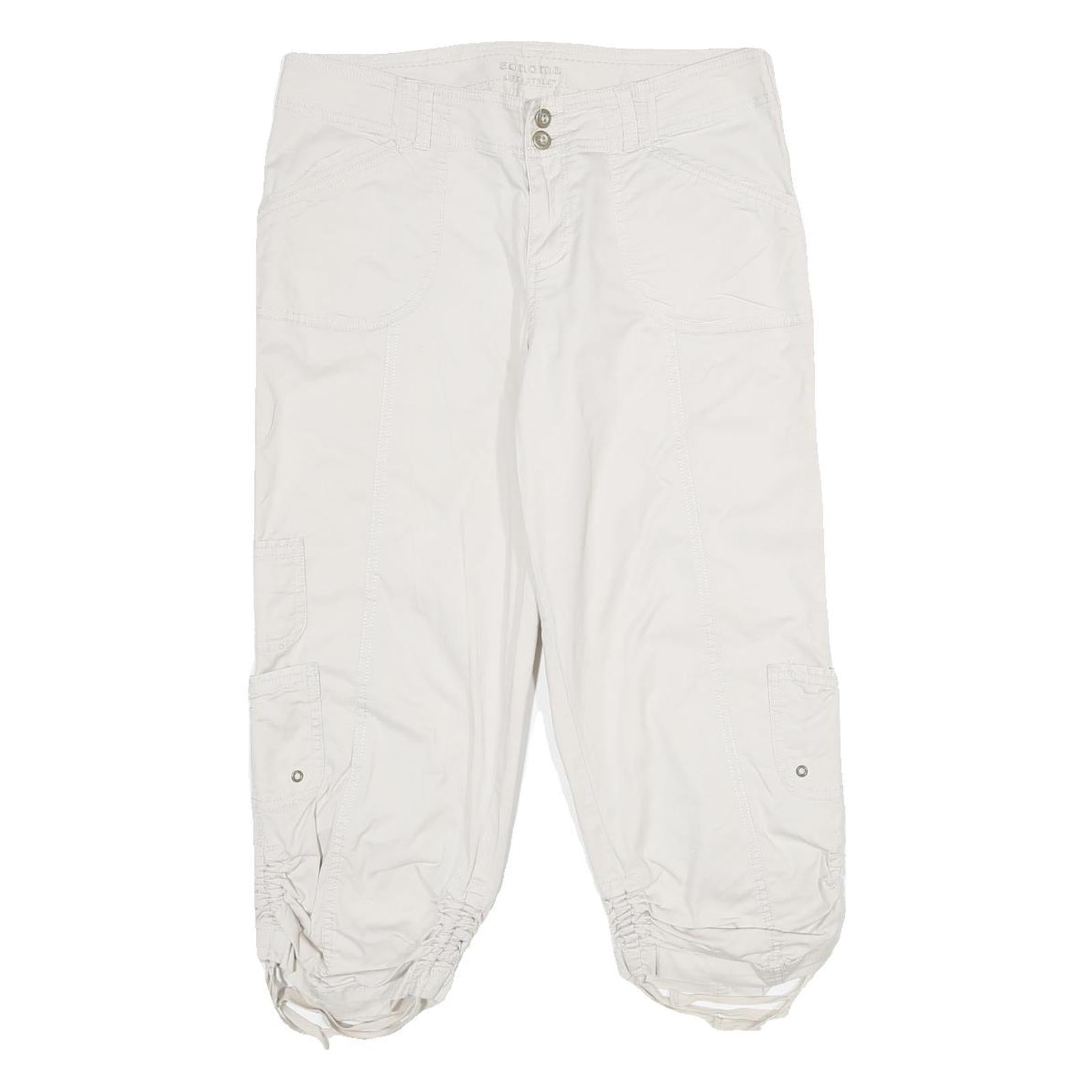 SONOMA Womens White Casual Cotton Blend Cargo Shorts UK 12 W32 Refurbished - N/A refurbished available on Cerqular