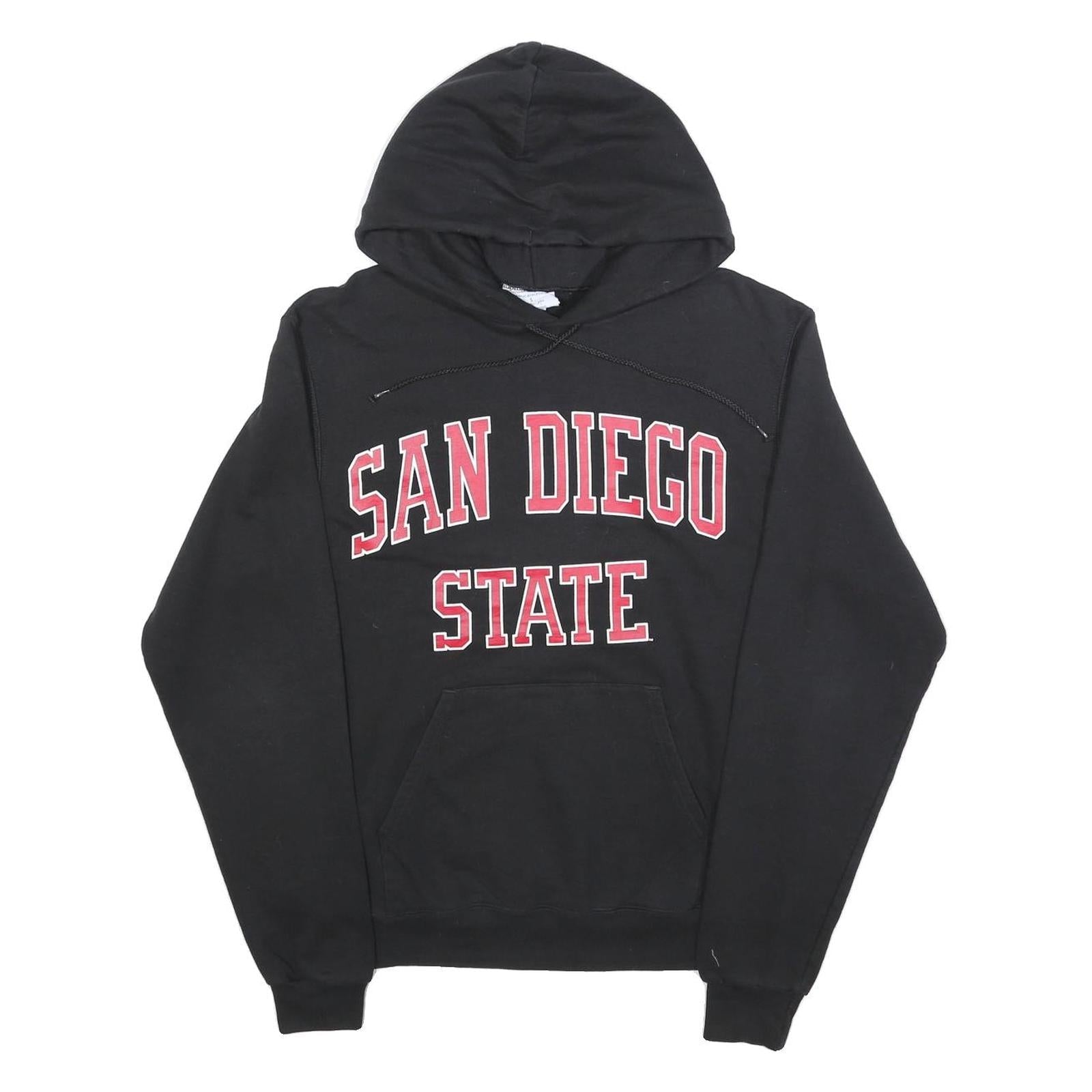 CHAMPION Mens Black San Diego State Hoodie S Cotton Blend Pullover Sweatshirt Refurbished - N/A refurbished available on Cerqular