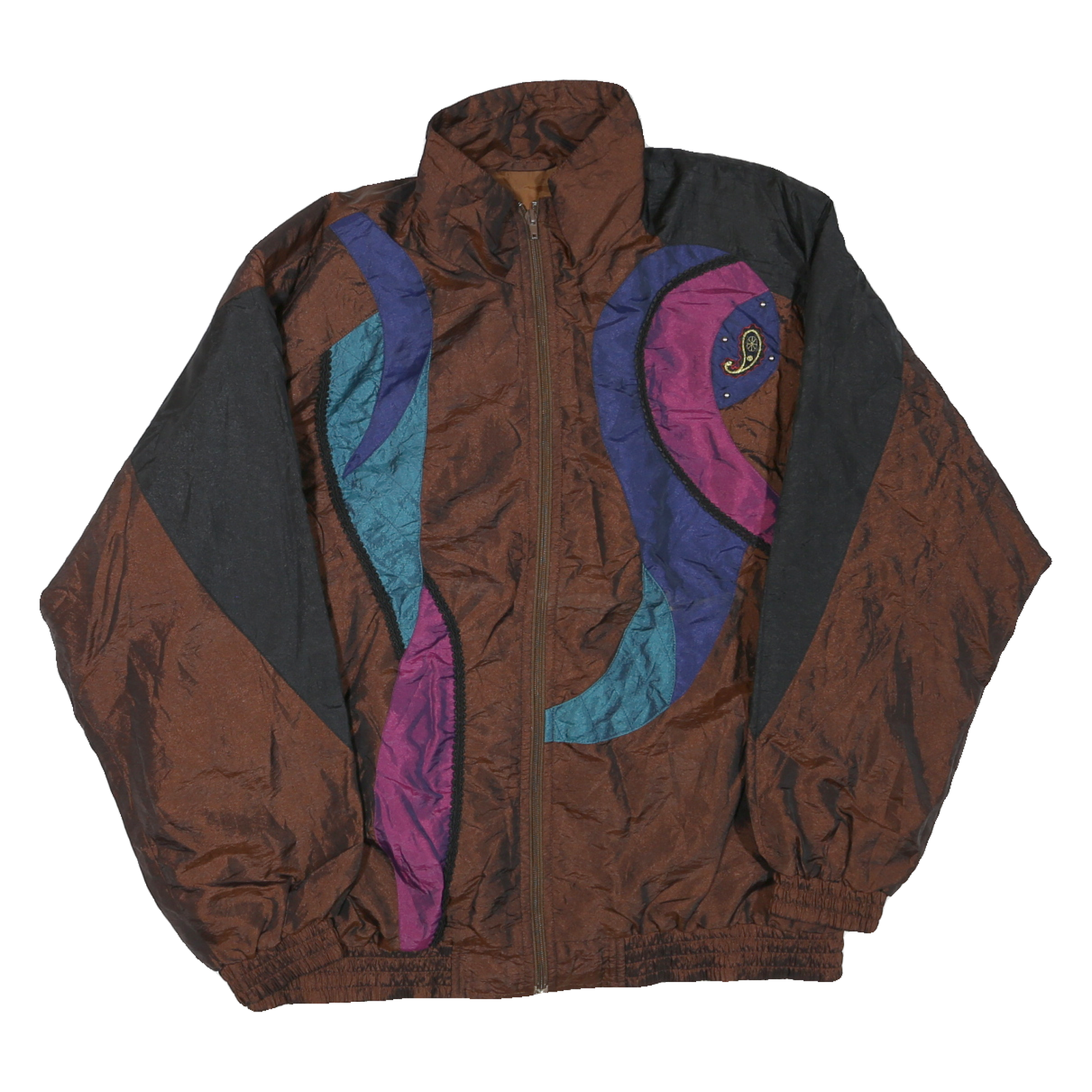 WESTBOUND SPORT Mens Brown Black Blue Purple Jacket L Polyester Blend Refurbished - N/A refurbished available on Cerqular