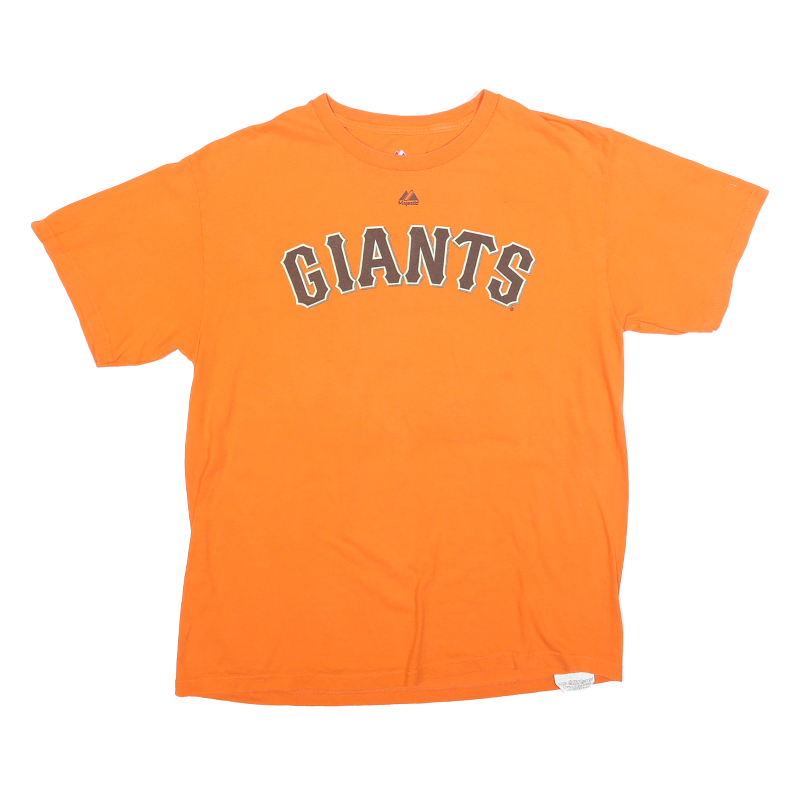 MAJESTIC Mens Orange Giants Graphic T-Shirt L Short Sleeve Crew Neck Sport Refurbished - N/A refurbished available on Cerqular